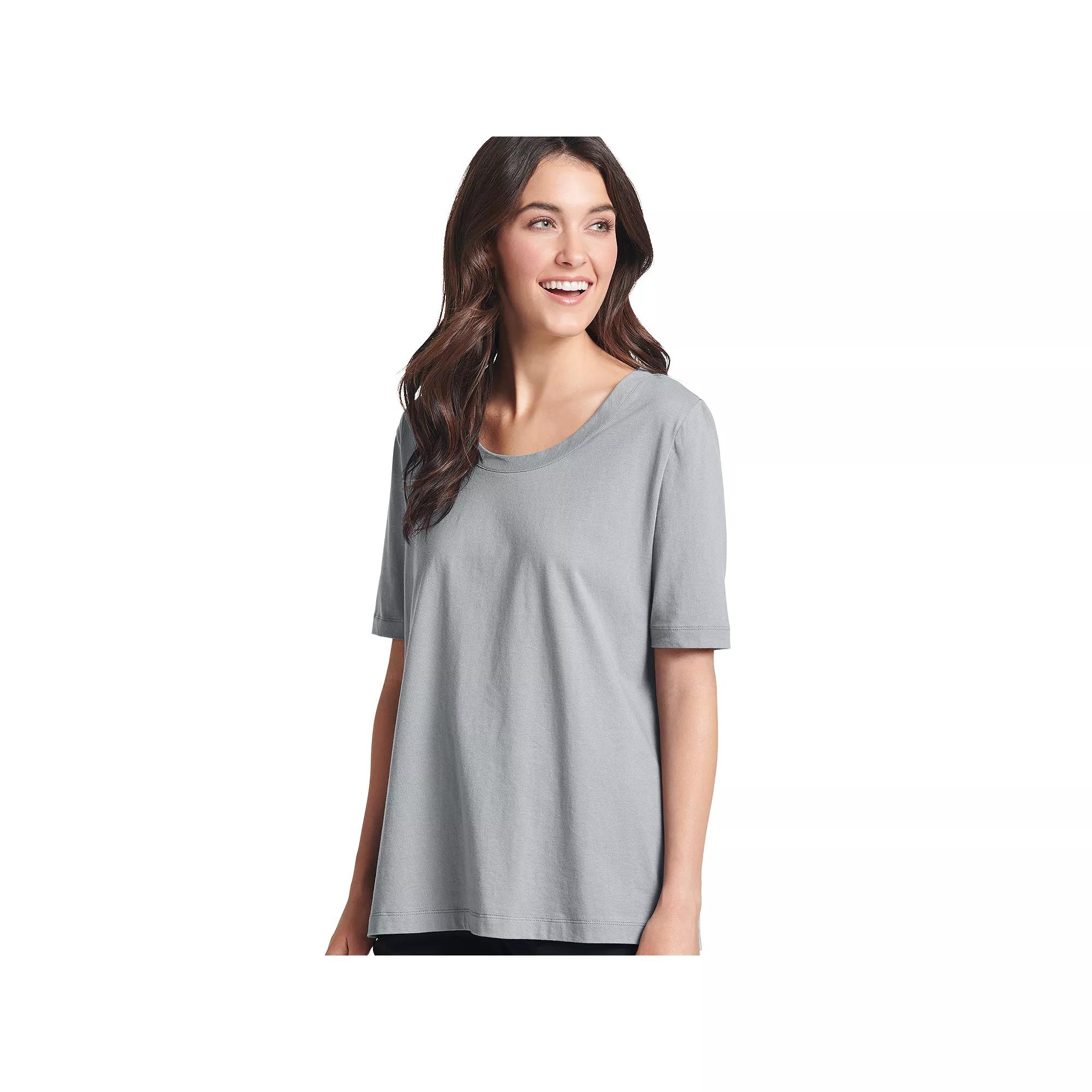 Womens Jockey Everyday Essentials Pajama Tee Grey Gray Product Image