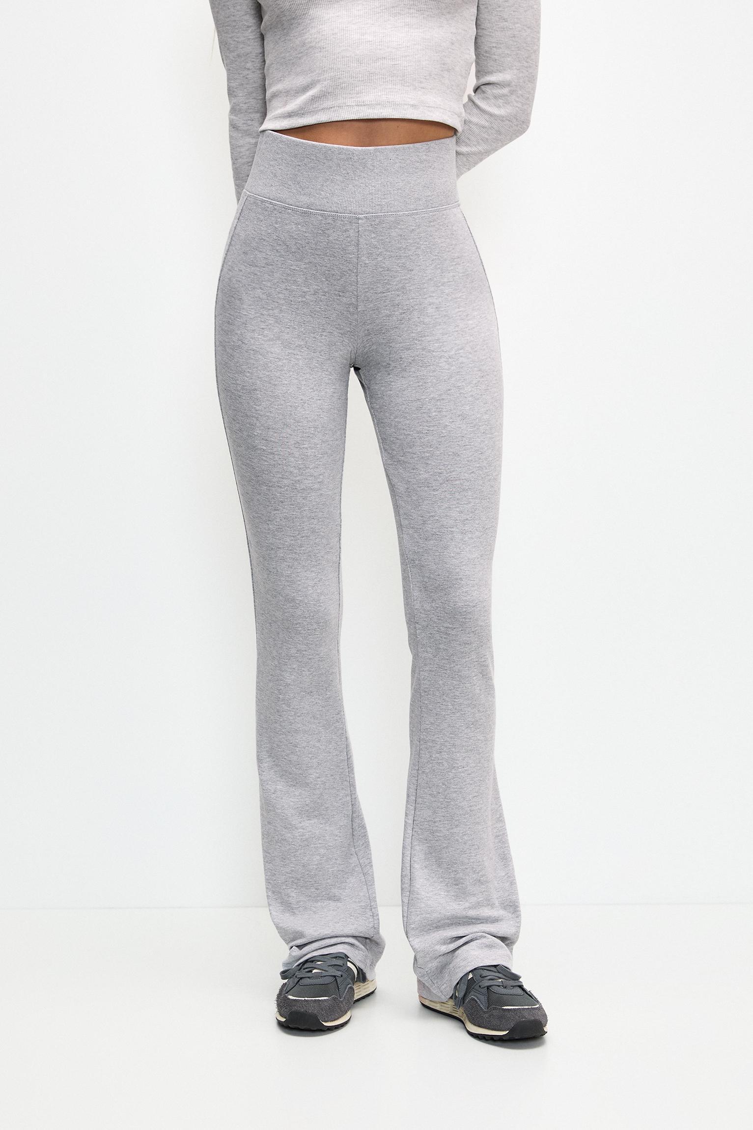 Flared pants with wide waistband Product Image