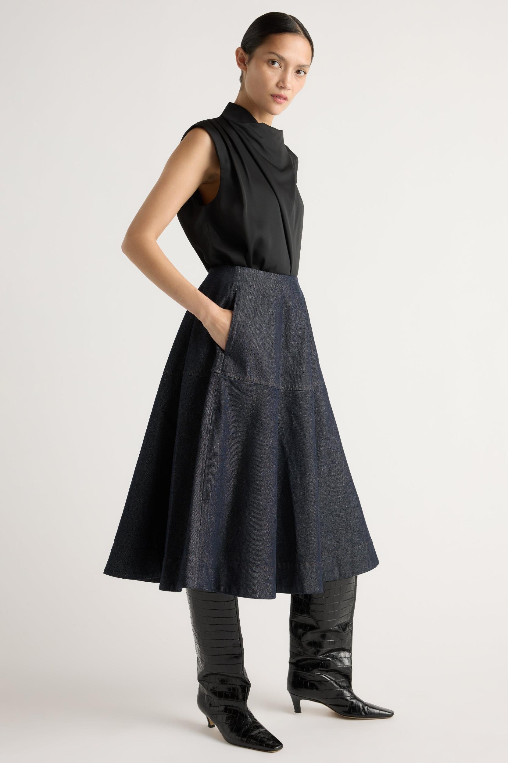 Allegra Gathered-Neck Sleeveless Blouse Product Image