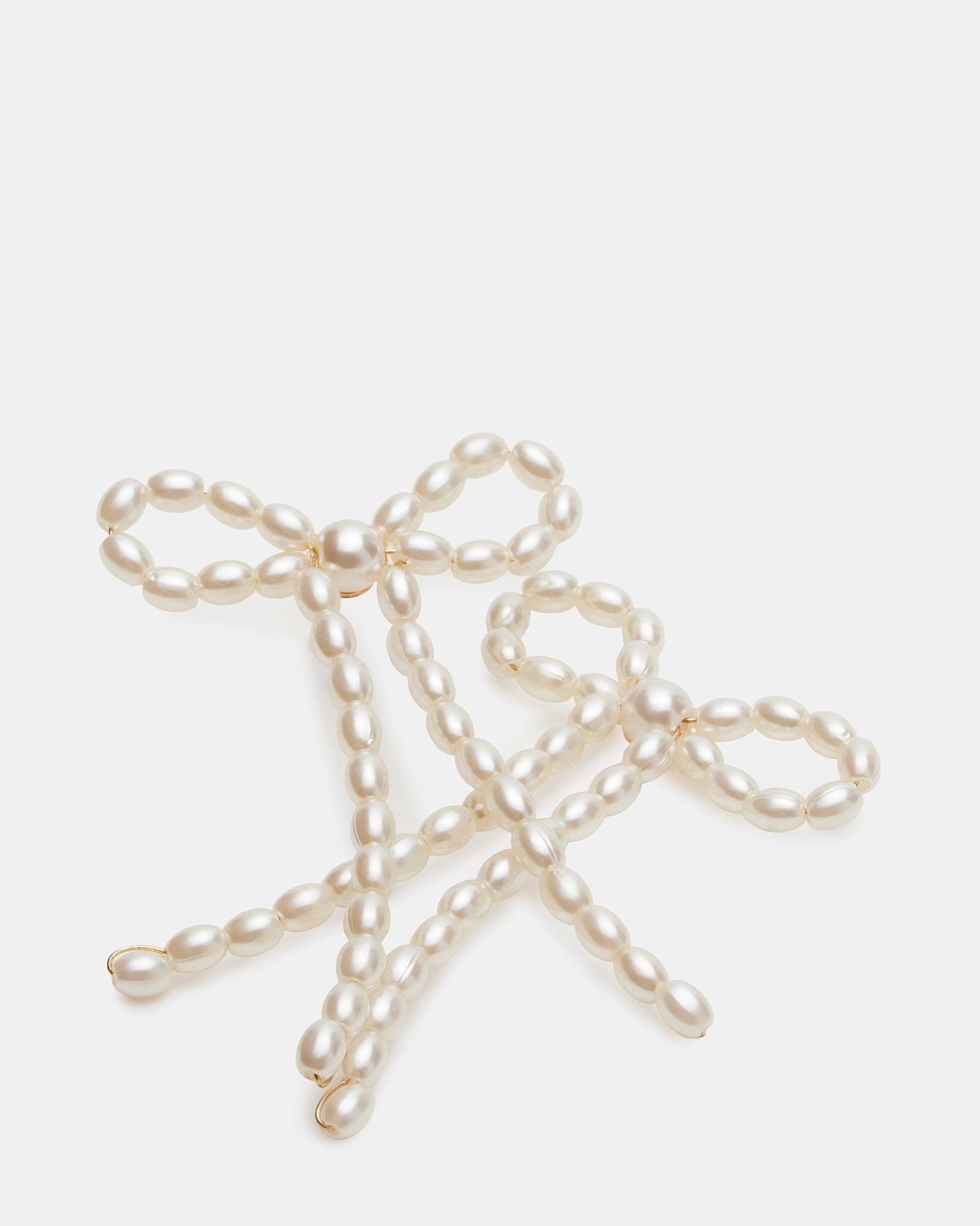 PEARL BOW EARRINGS IVORY Female Product Image