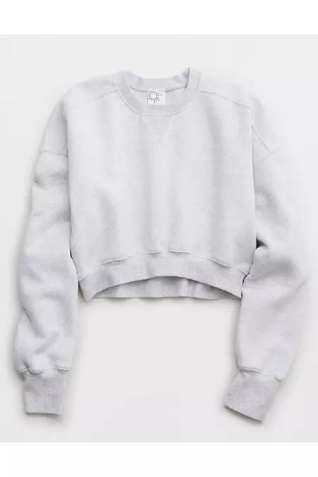 OFFLINE By Aerie Cloud Fleece Cropped Crewneck Sweatshirt Women's Product Image