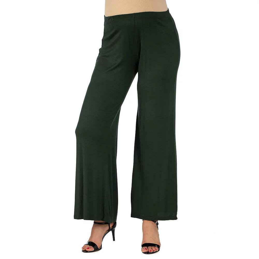 Maternity 24Seven Comfort Apparel Palazzo Pants, Women's,  Product Image
