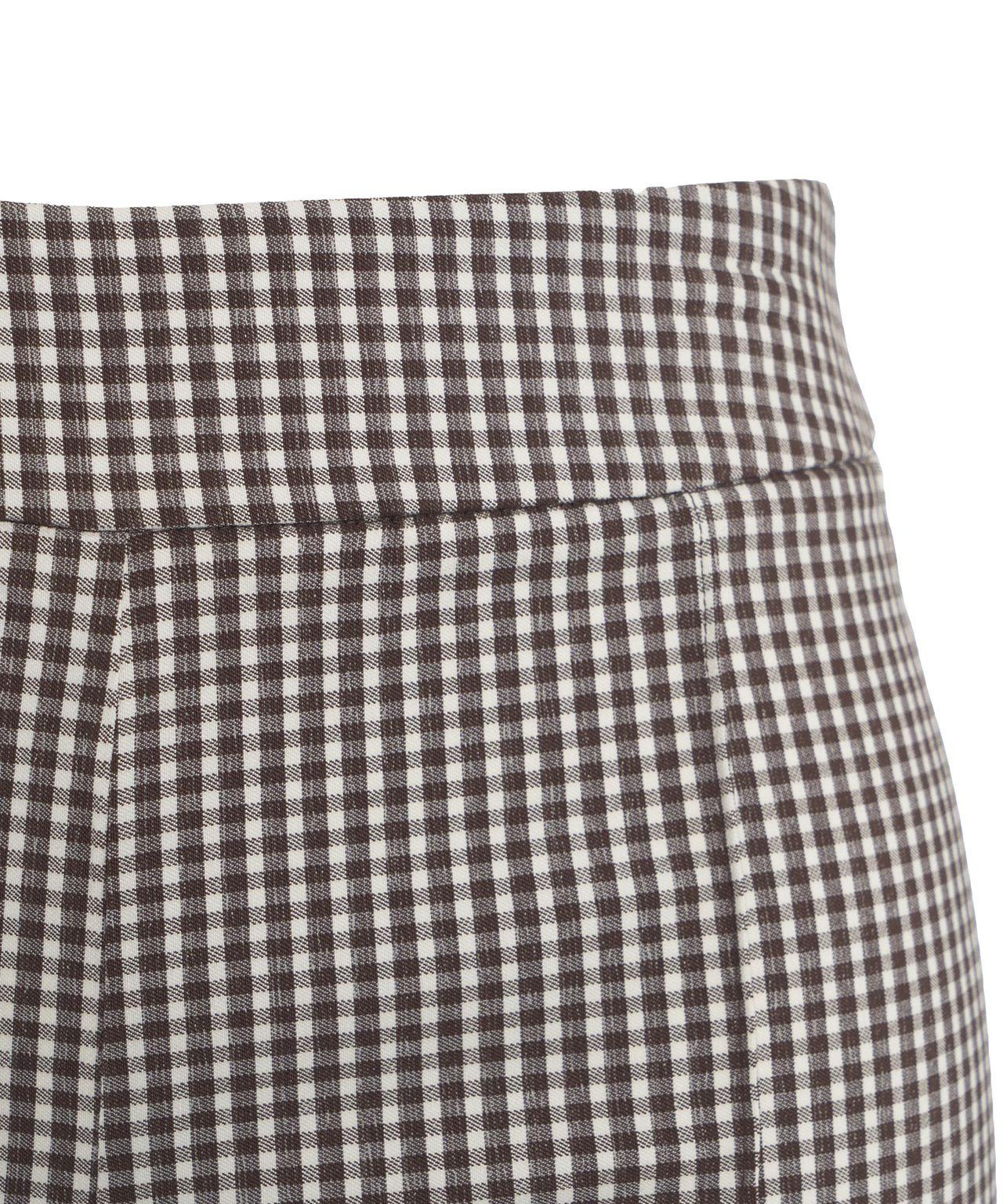 Flared pants with check pattern Product Image