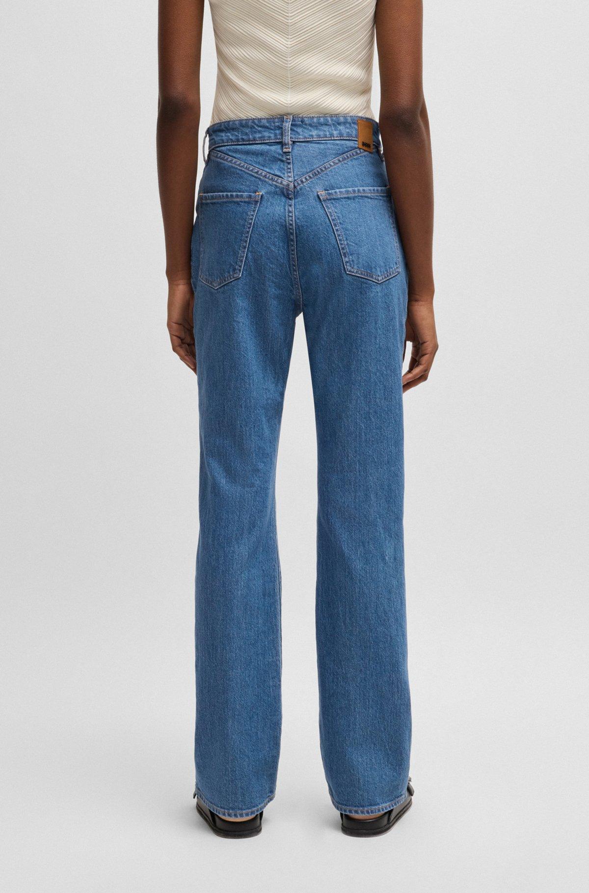 Bootcut jeans in blue comfort-stretch denim Product Image