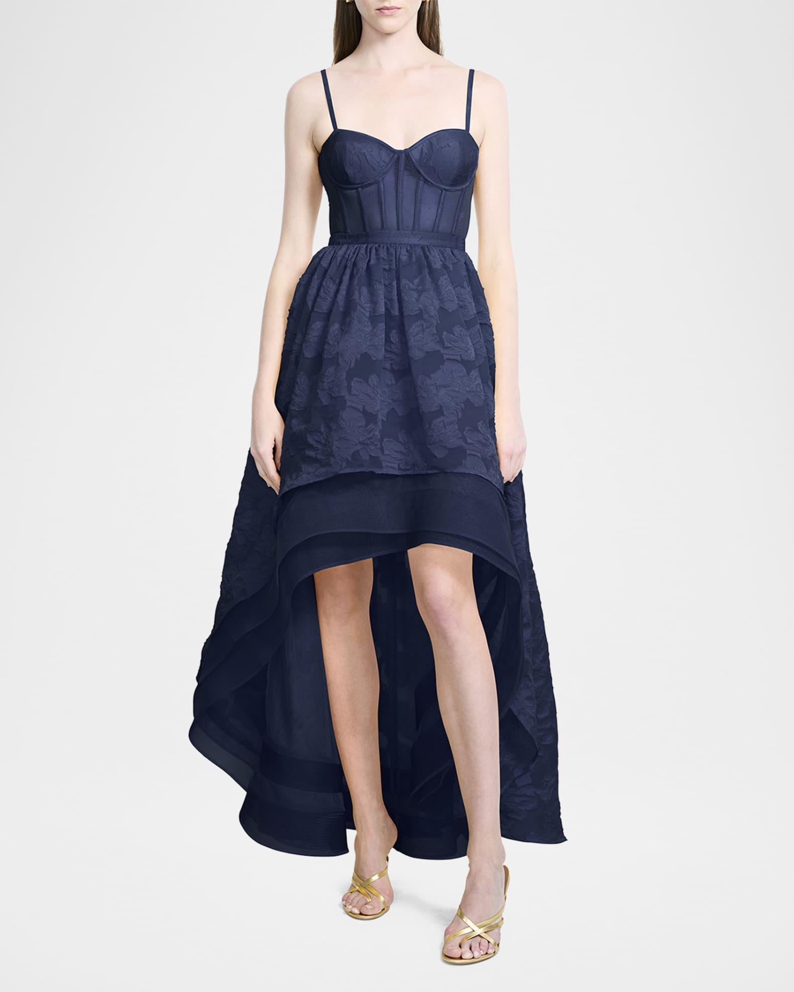 High-Low Fil Coupe Corset Gown Product Image