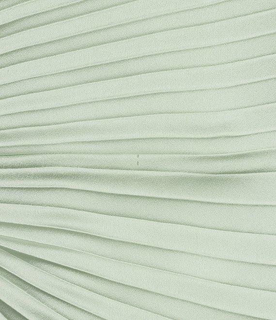 Belle by Badgley Mischka Kelsey Sleeveless One Shoulder Asymmetric Fit and Flare Midi Dress Product Image