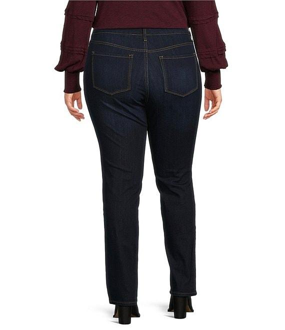 Code Bleu Plus Size Chelsea Stretch Denim Straight Leg Jeans Product Image