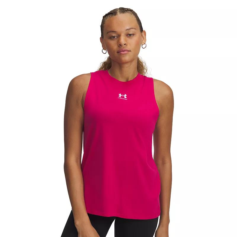 Women's Under Armour Rival Muscle Tank Top, Size: XS, Castlerock Product Image