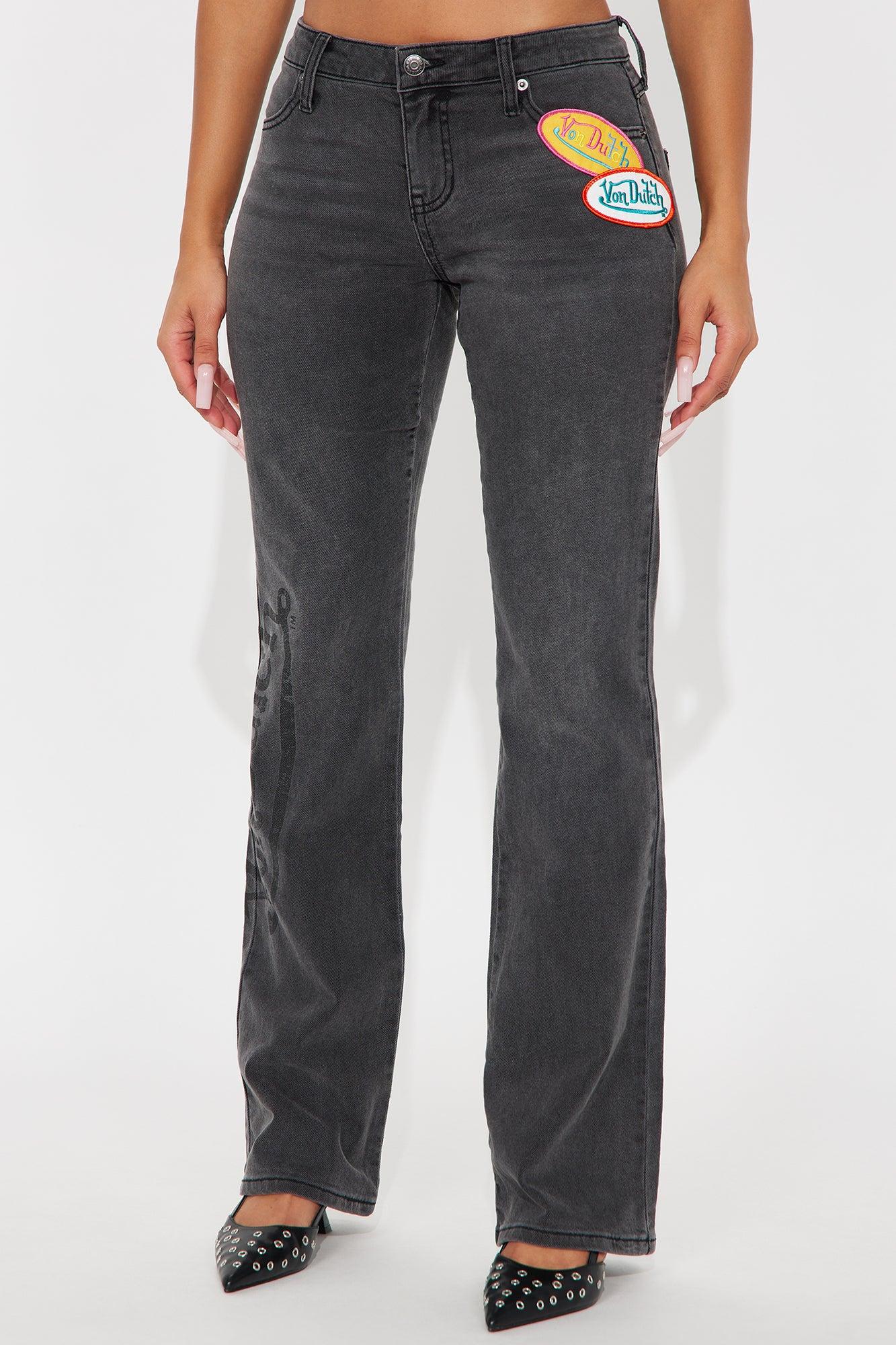Von Dutch Originals Low Rise Bootcut Jeans - Black Wash Female Product Image