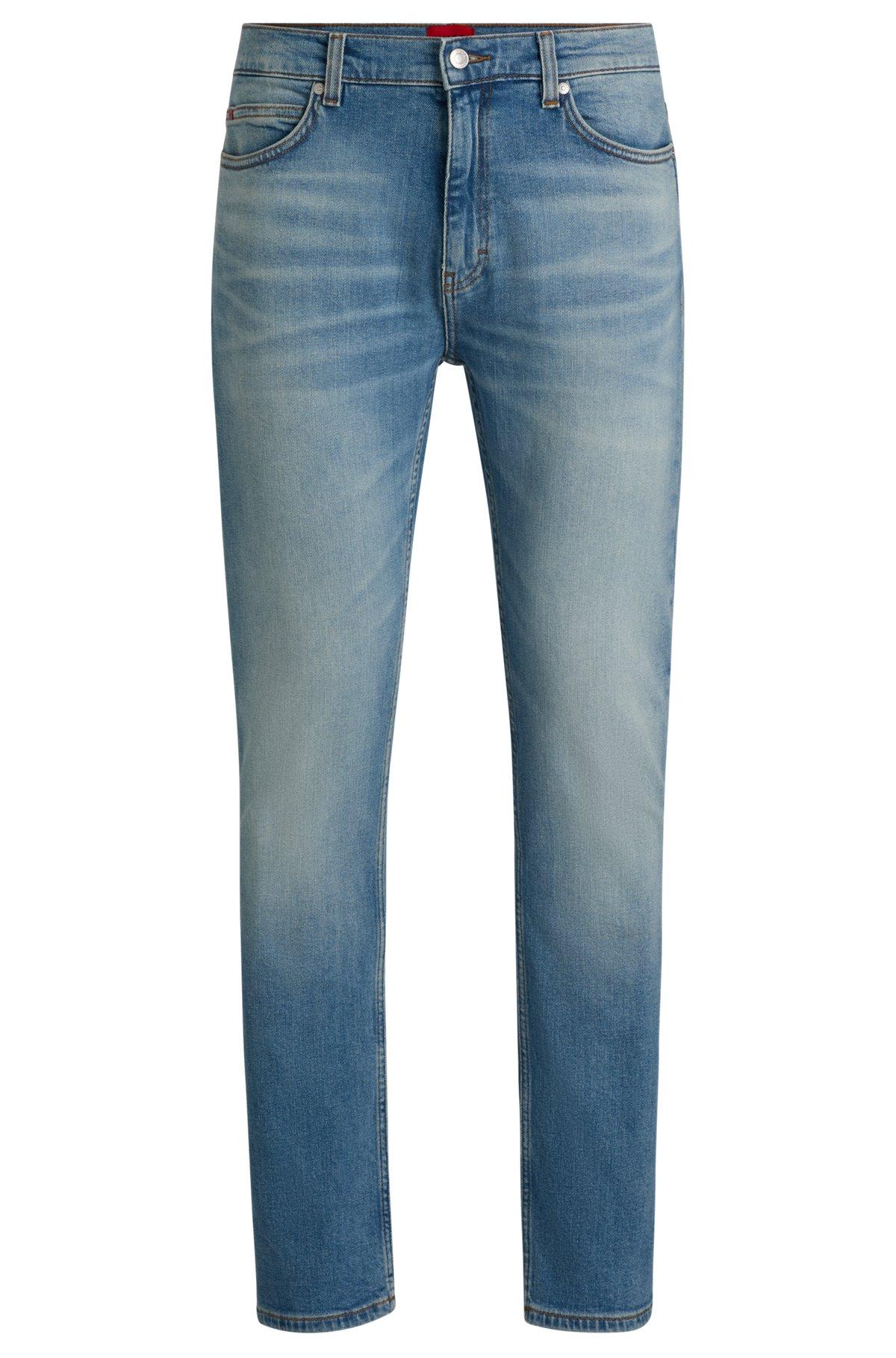 Slim-fit jeans in mid-blue stretch denim Product Image