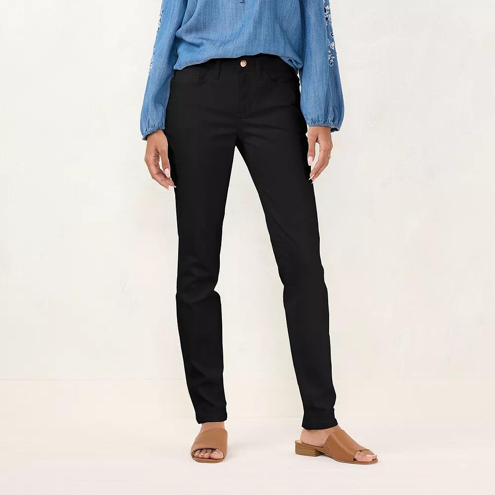 Women's LC Lauren Conrad Midrise Skinny Jeans, Size: 2, Black Product Image