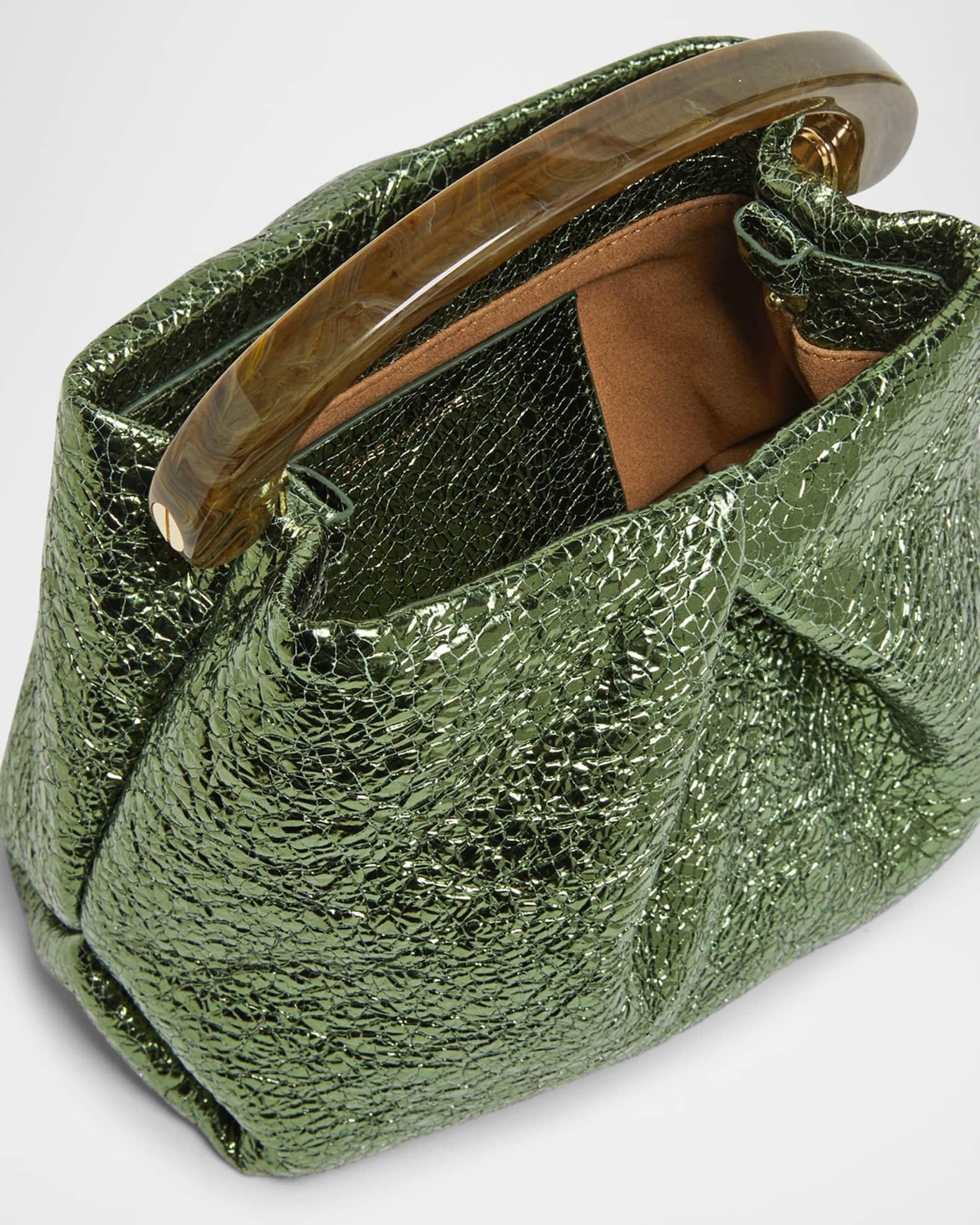 Crinkled Metallic Leather Mini Crossbody Bag Product Image
