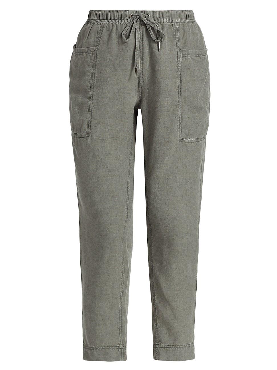 Womens Gia Drawstring Straight-Leg Crop Pants Product Image