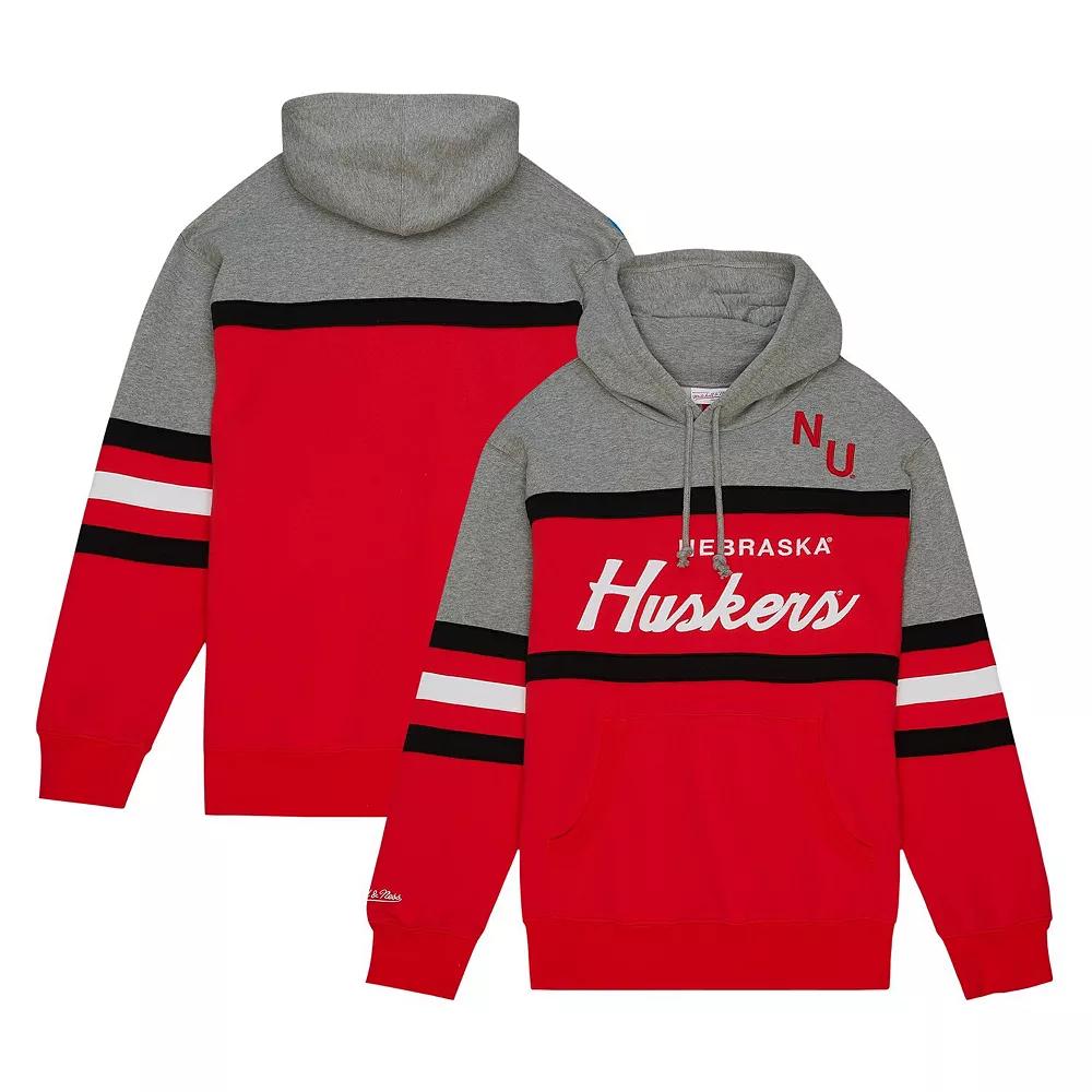 Men's Mitchell & Ness  Red Nebraska Huskers Head Coach Pullover Hoodie, Size: Large Product Image