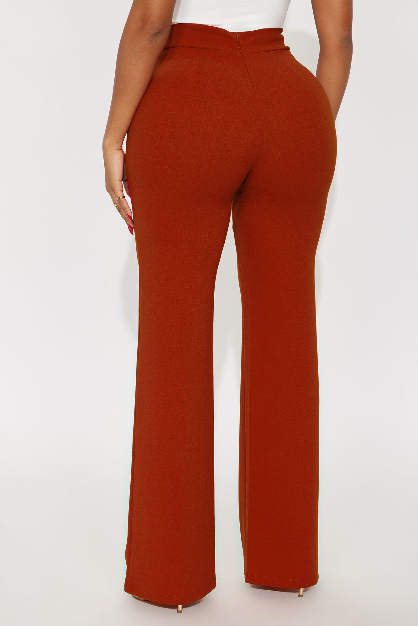 Victoria High Waisted Dress Pants - Rust Female Product Image