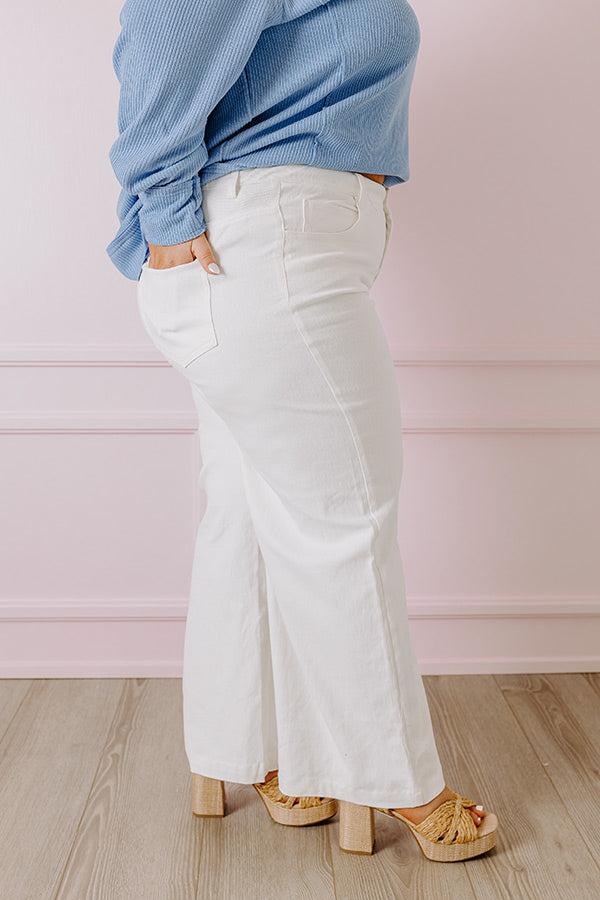 The Dex High Waist Straight Leg Jean In Ivory Curves Product Image