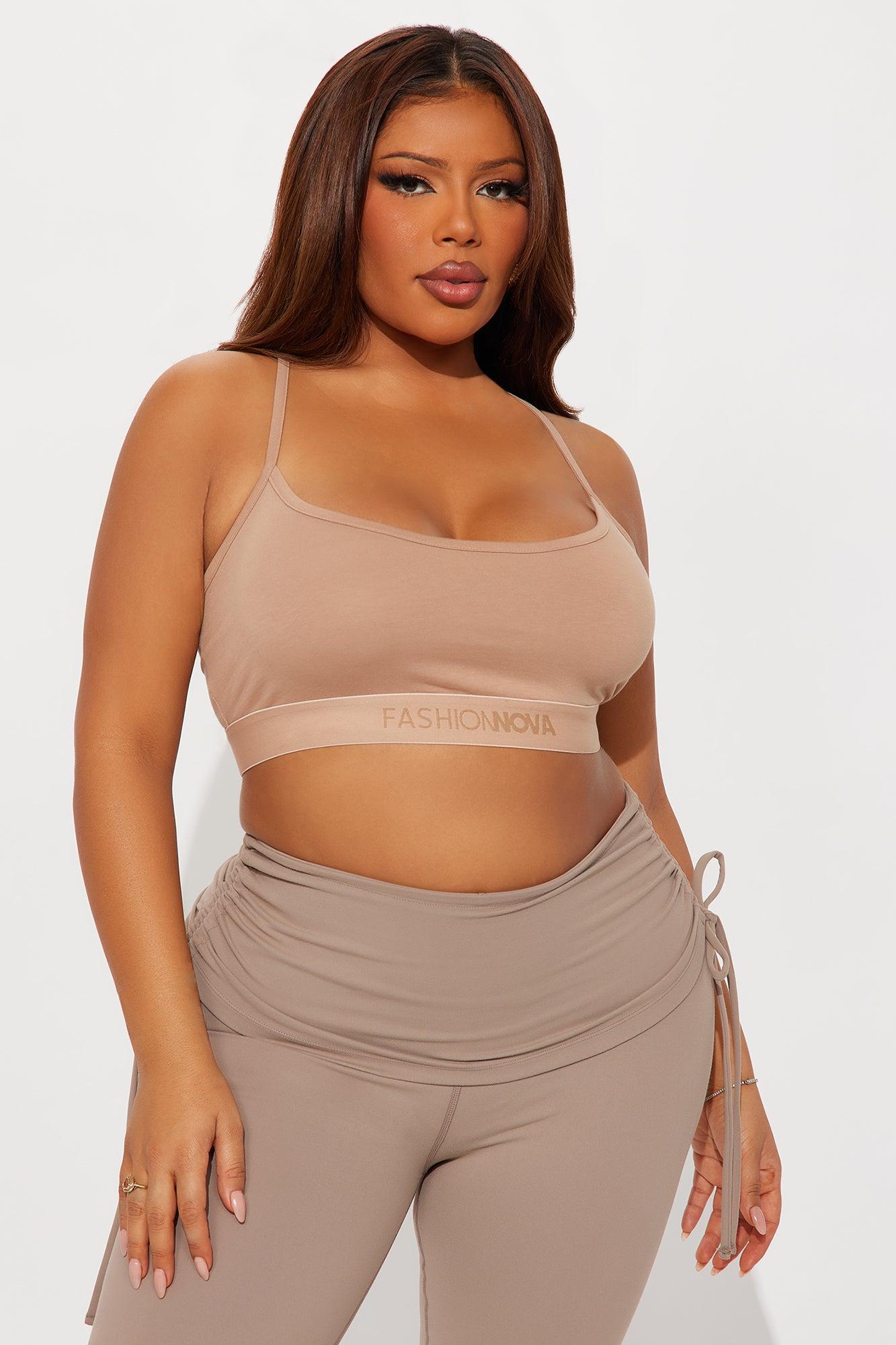 FN Mood Scoop Cami Cotton Bra - Camel Female Product Image