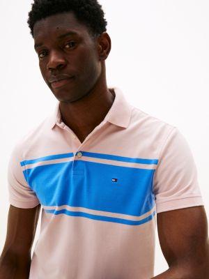 Slim Fit Block Stripe Polo Product Image
