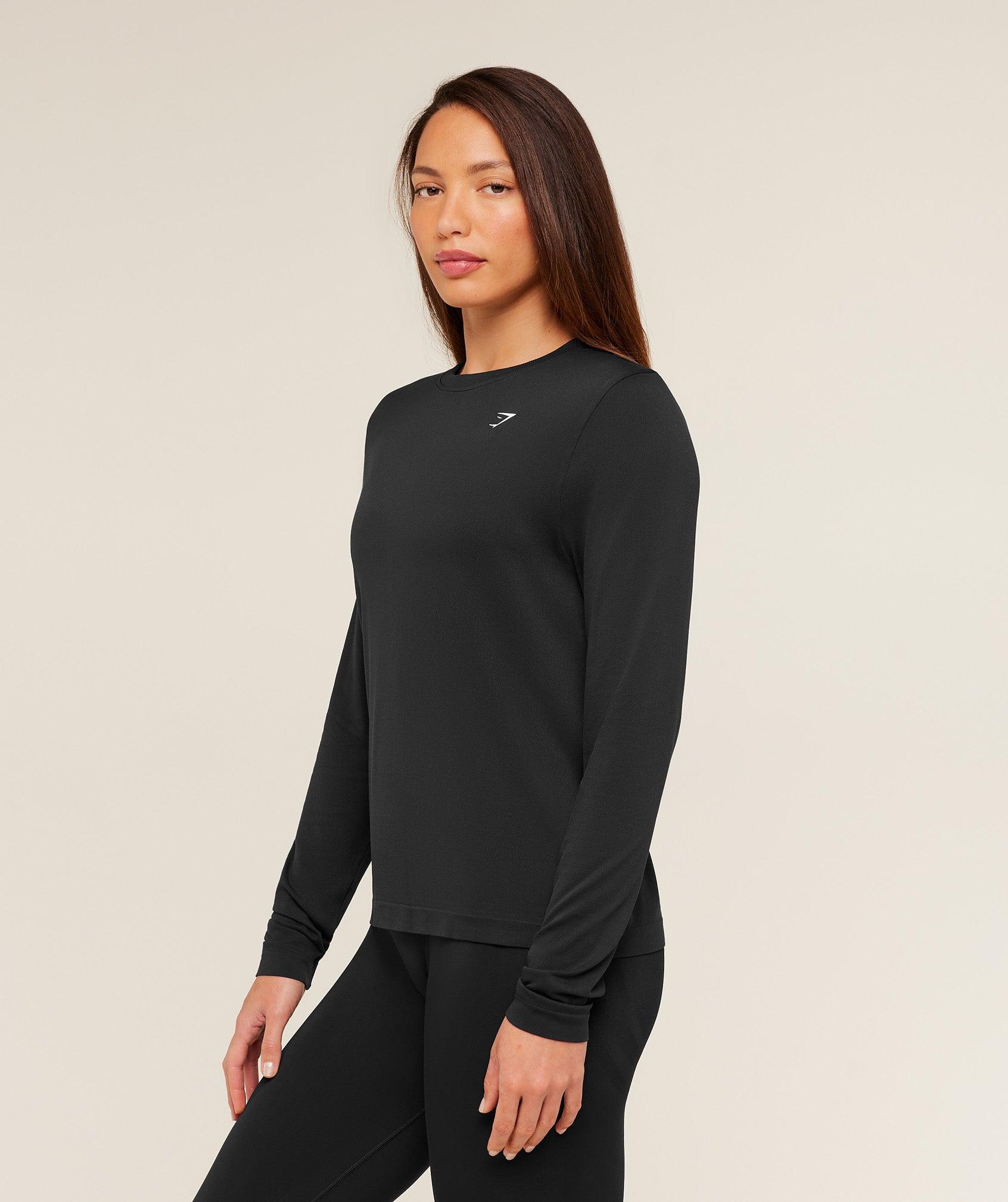 Gymshark Everyday Seamless Long Sleeve Top - Black Female Product Image
