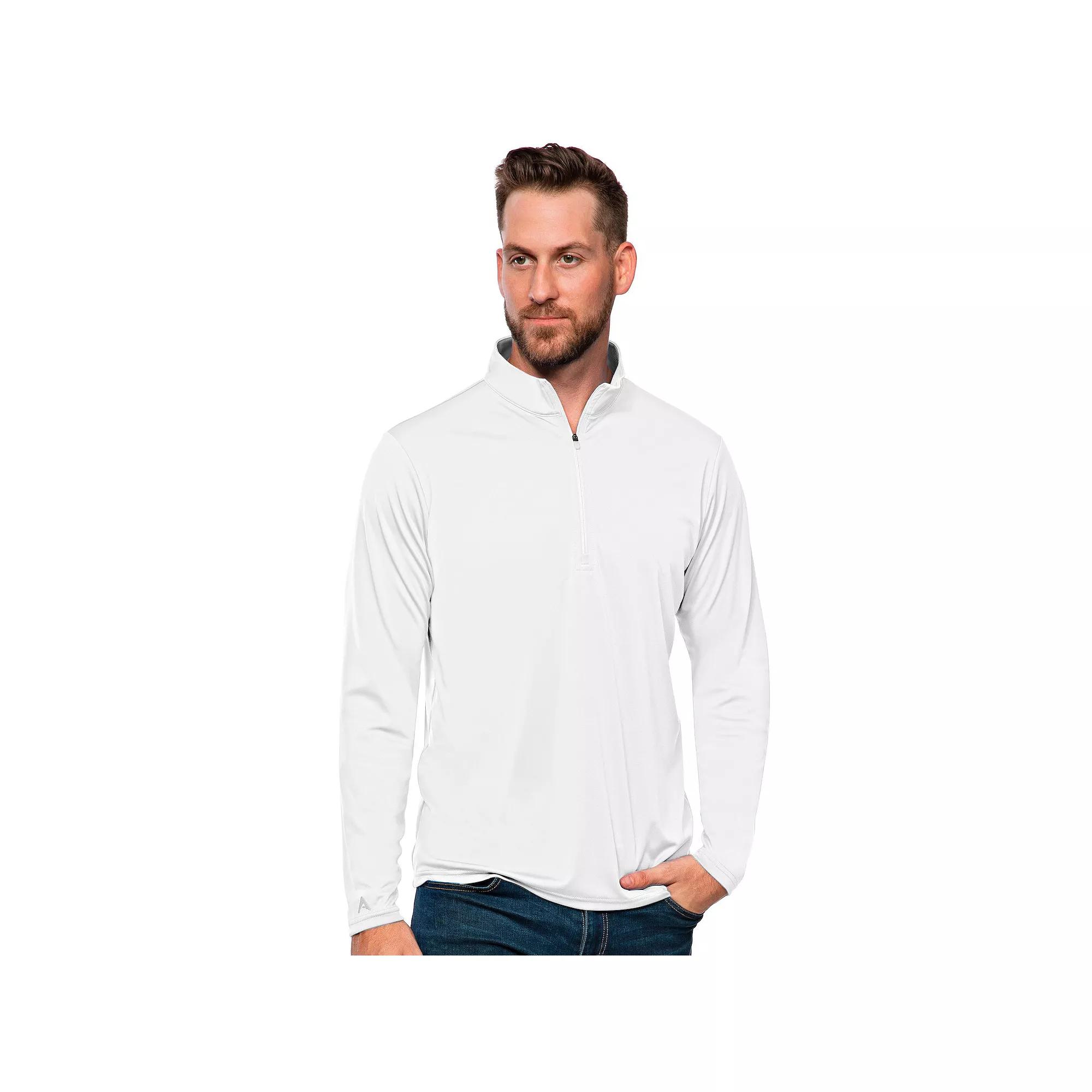 Men's Antigua Blank Tribute Quarter Zip Pullover,  Product Image