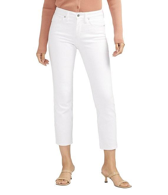 Silver Jeans Co. Isbister High Rise Power Stretch Ankle Solid Straight Leg Jeans Product Image