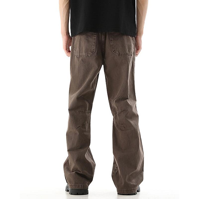 American Hip-Hop Vintage Deconstructed Loose Wide-Leg Pants Product Image
