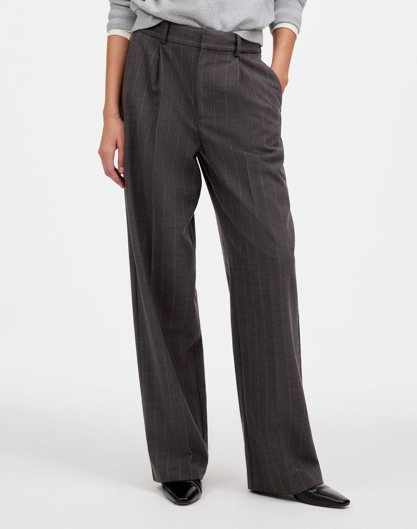 Slouchy Straight Pants in Stripe Product Image