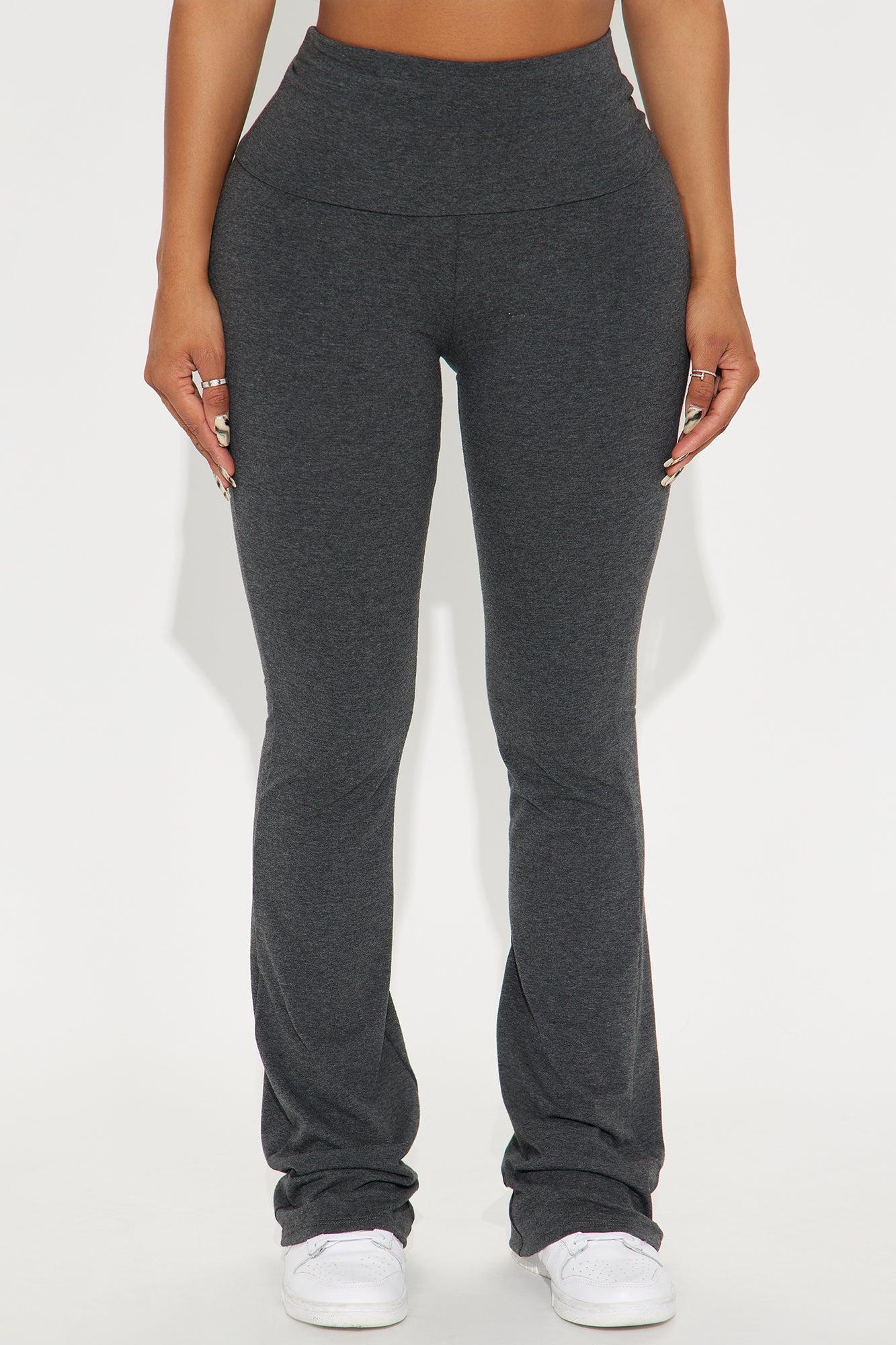 Adriana Foldover Flare Pant - Charcoal Product Image