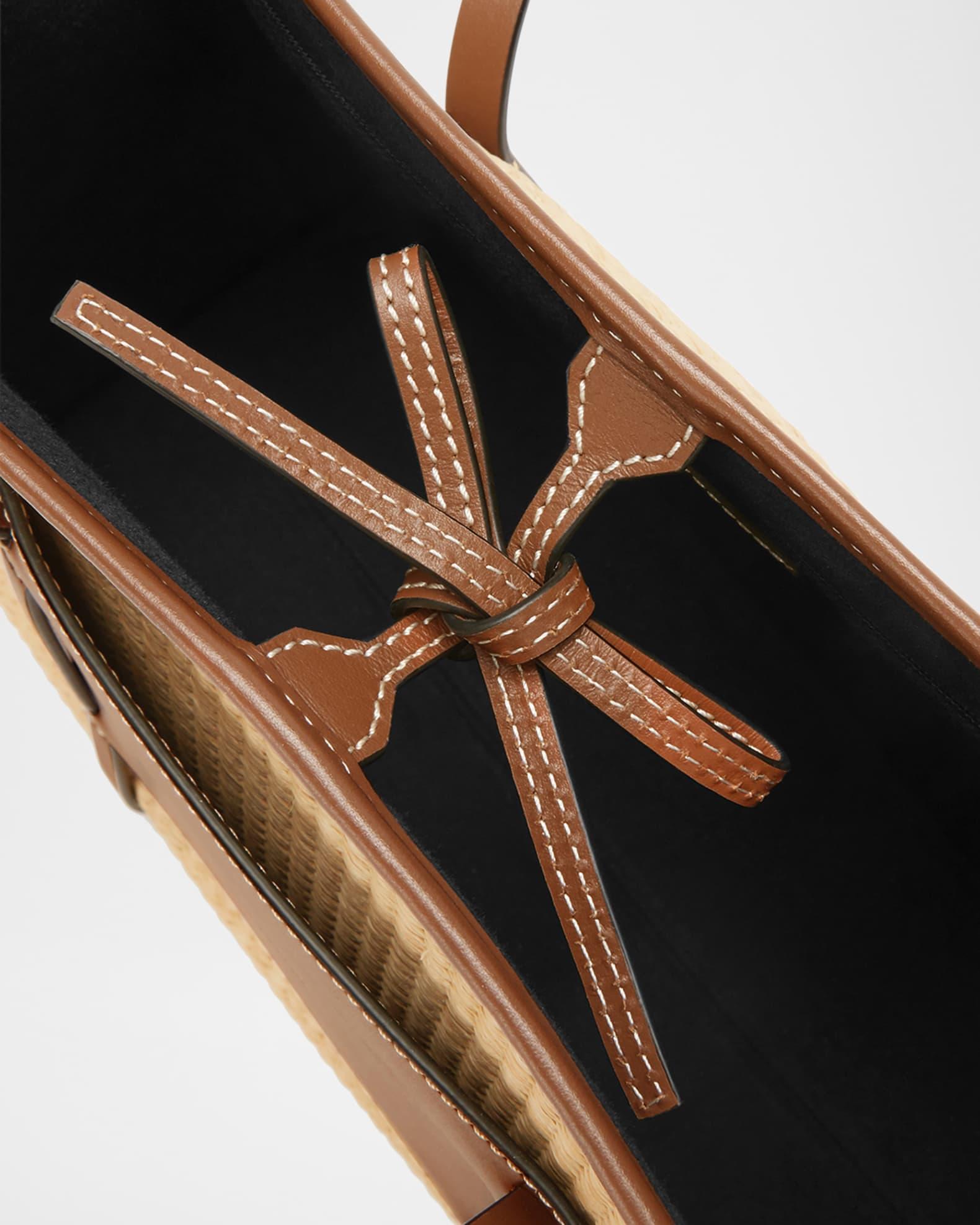 The Capri Canvas and Leather Box Tote Bag Product Image