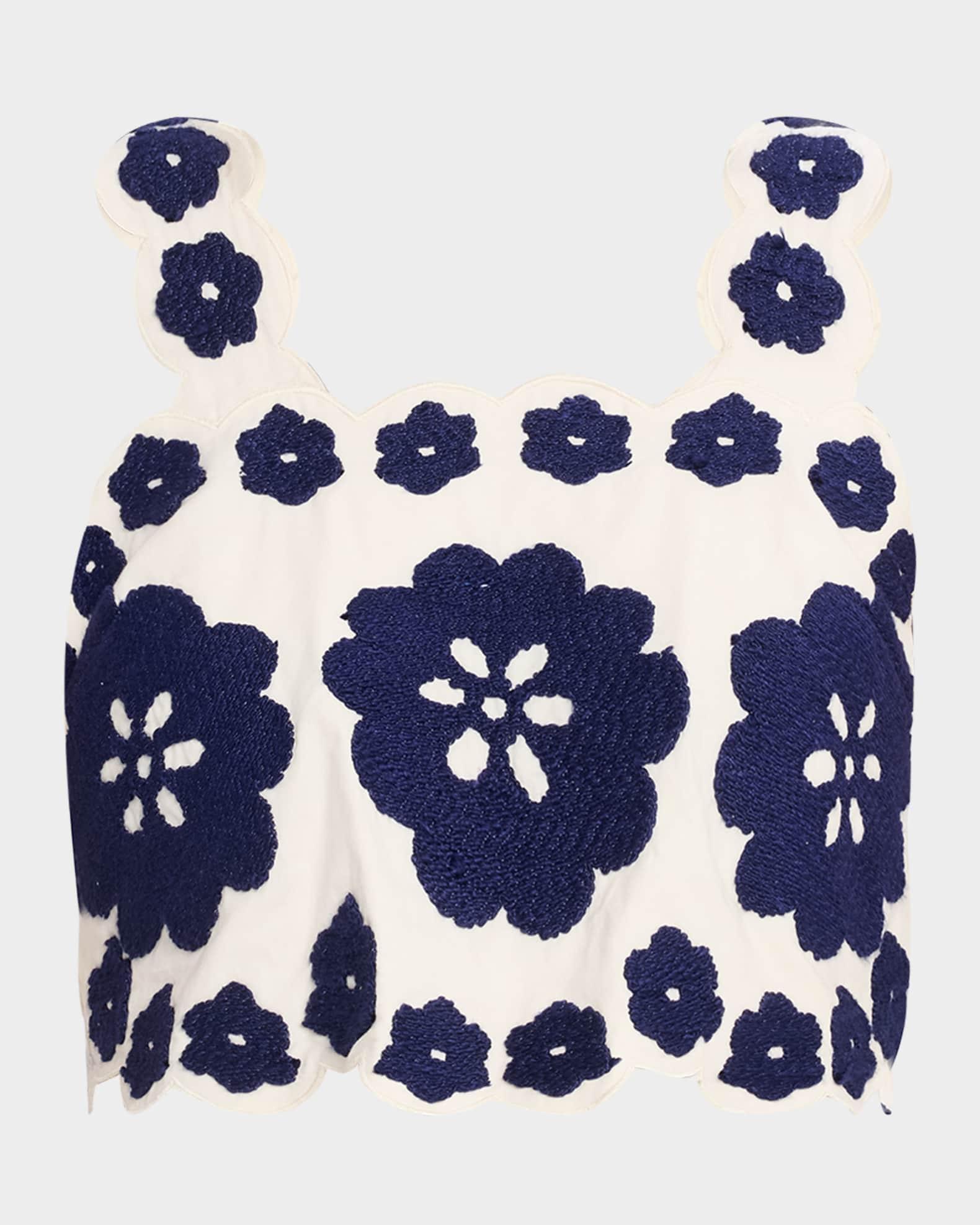 Catrine Embroidered Crop Top Product Image