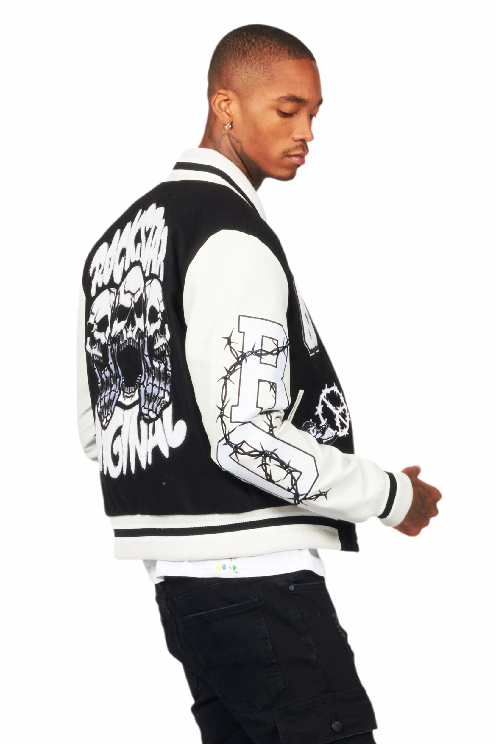 Rune Black Varsity Jacket Male Product Image