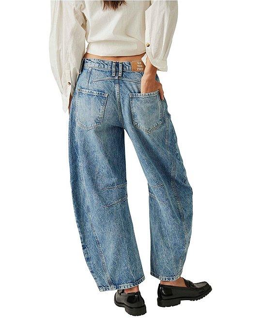 Free People We The Free Good Luck Mid-Rise Wide Leg Barrel Jeans Product Image