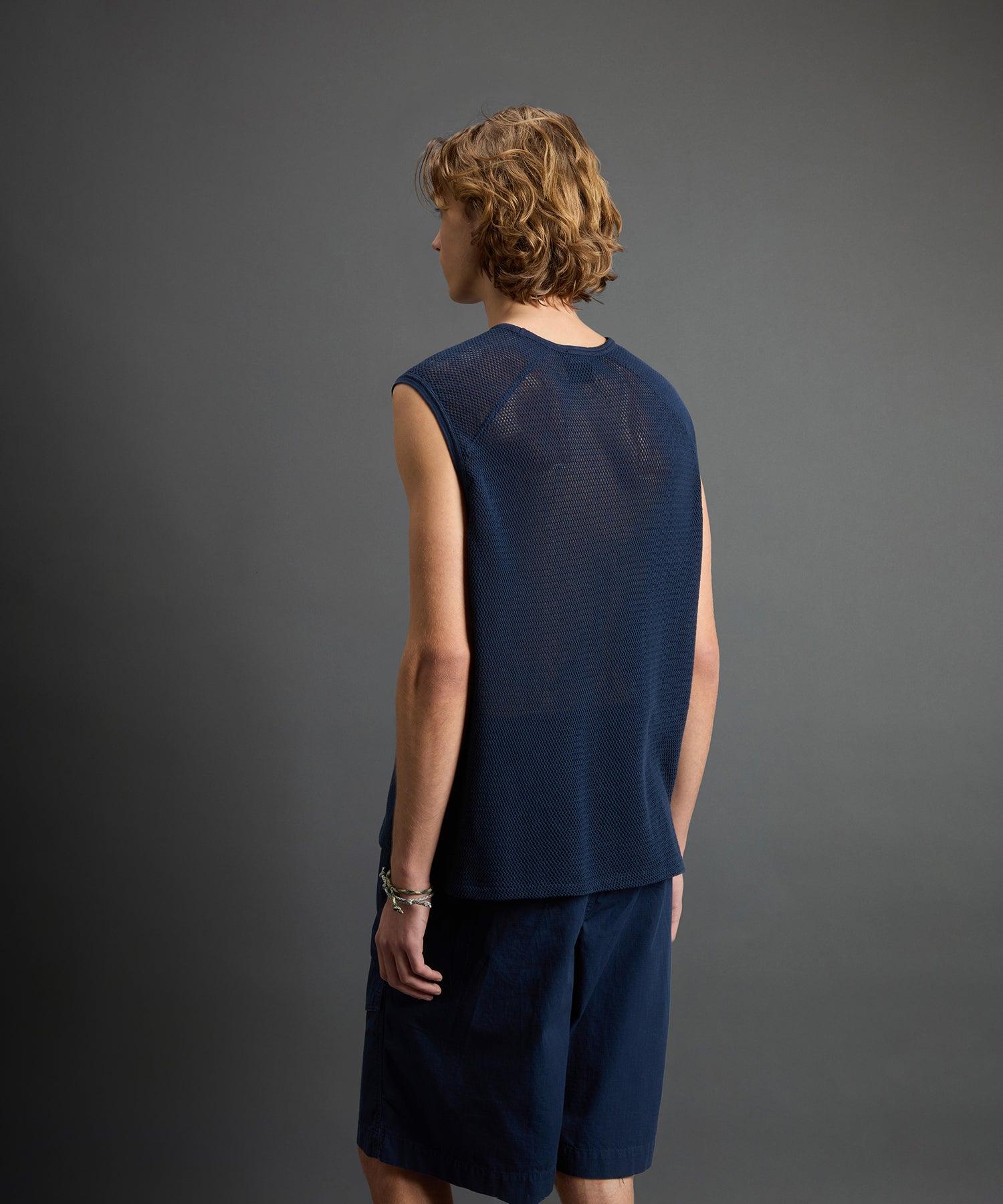 Todd Snyder X Woolrich Mesh Muscle Tank in Dream Blue Product Image