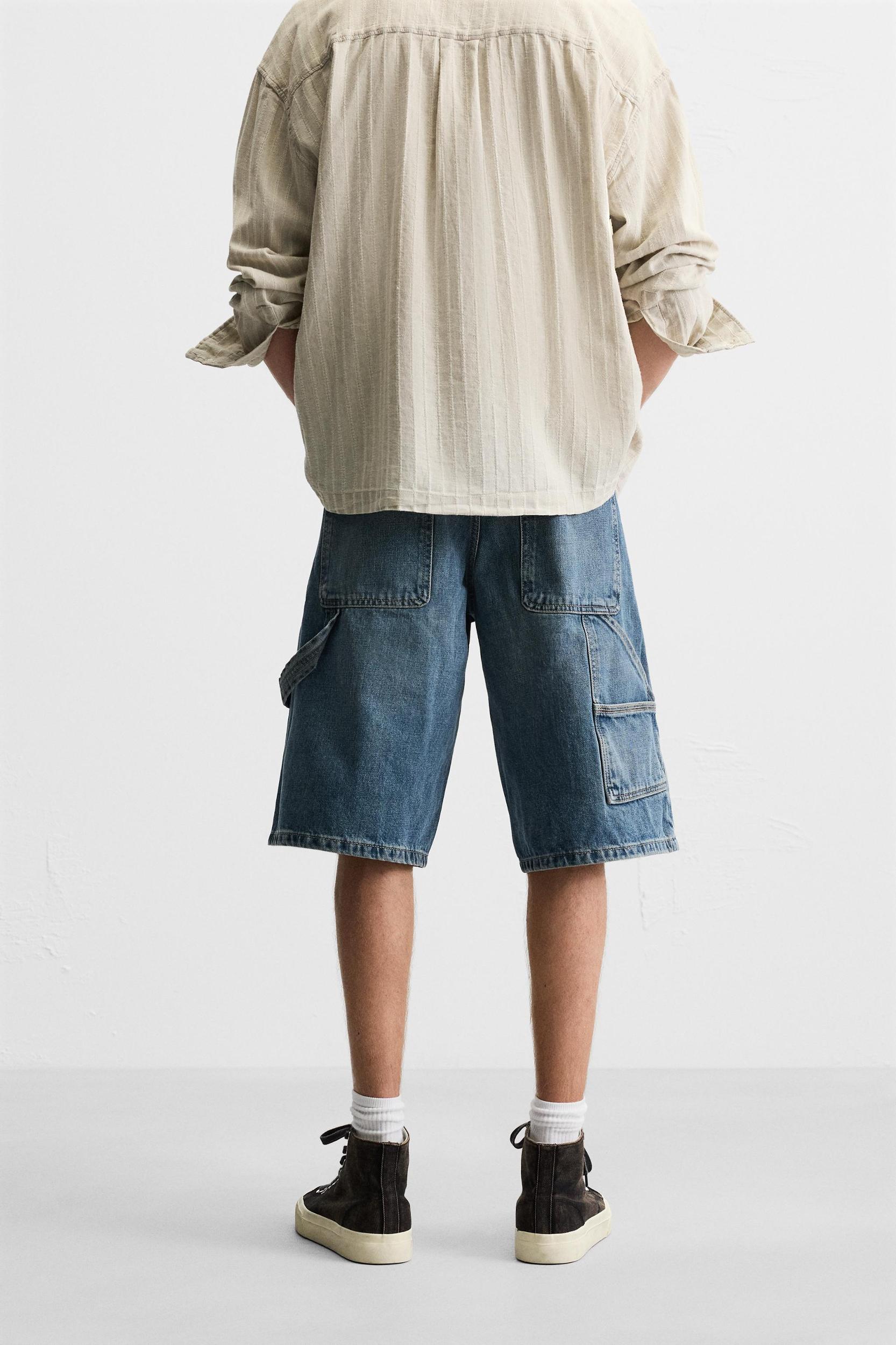 BAGGY FIT CARPENTER DENIM SHORTS Product Image