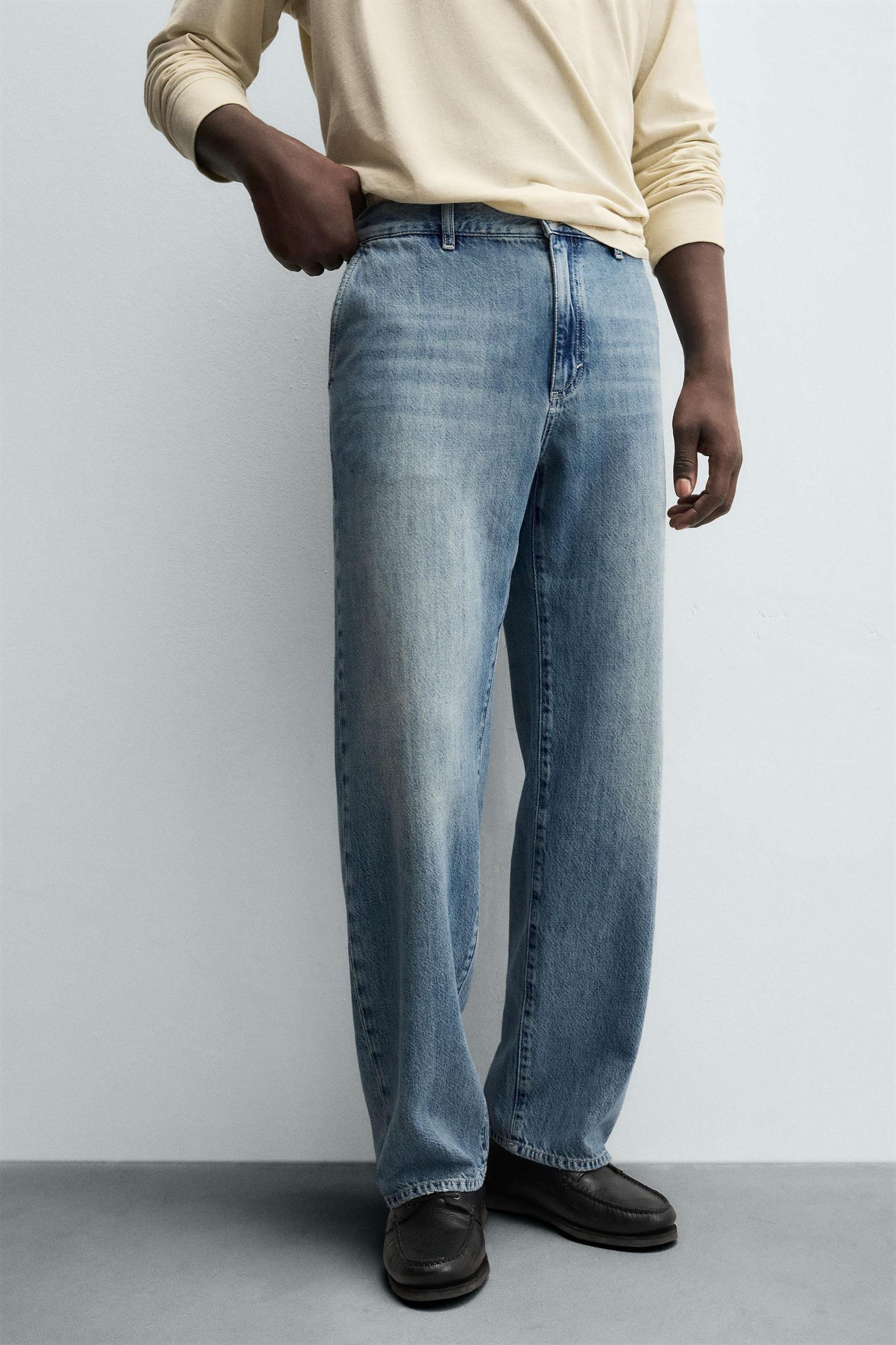STRAIGHT FIT DENIM CHINO PANTS Product Image