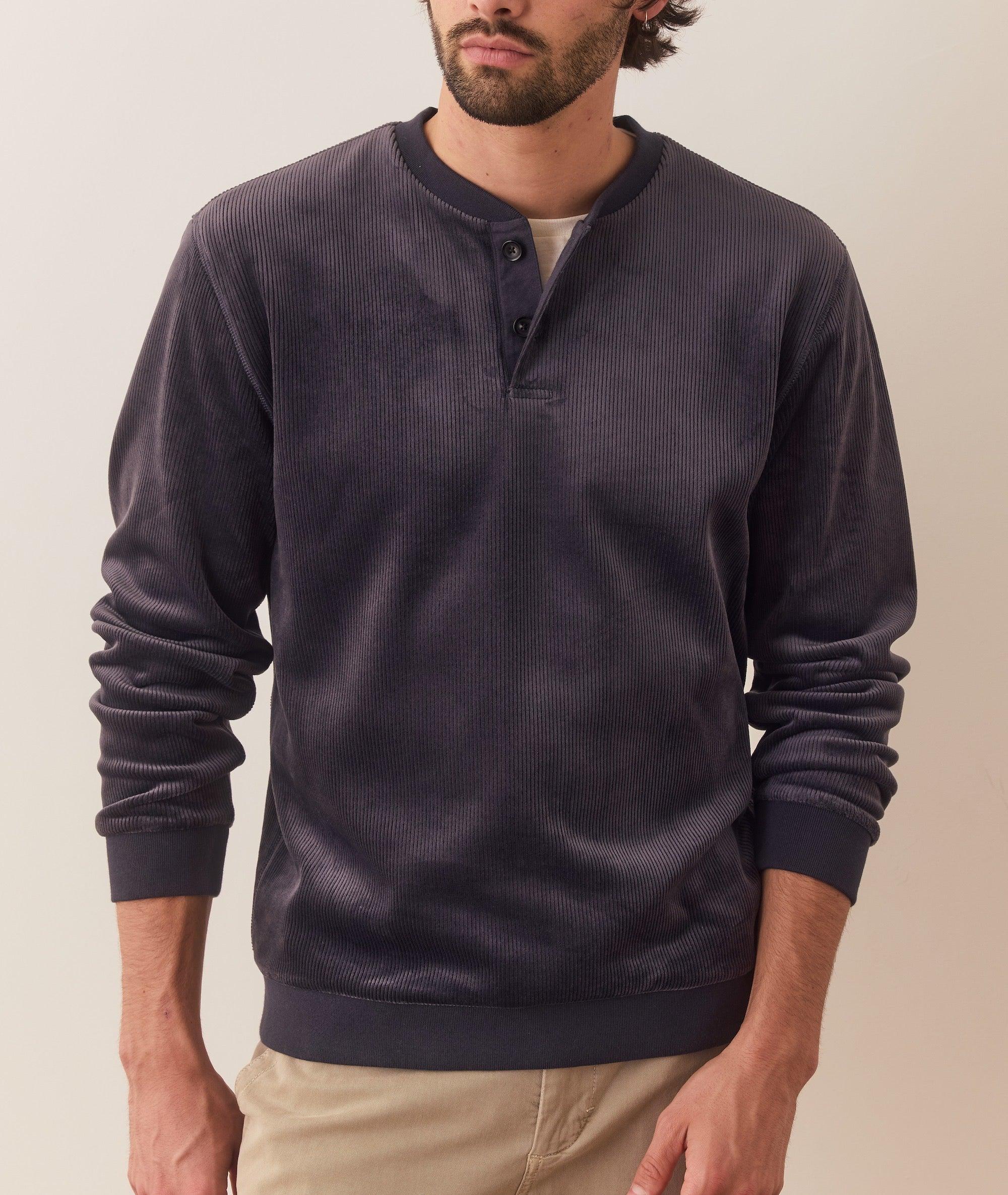 Cord Velour Henley Product Image