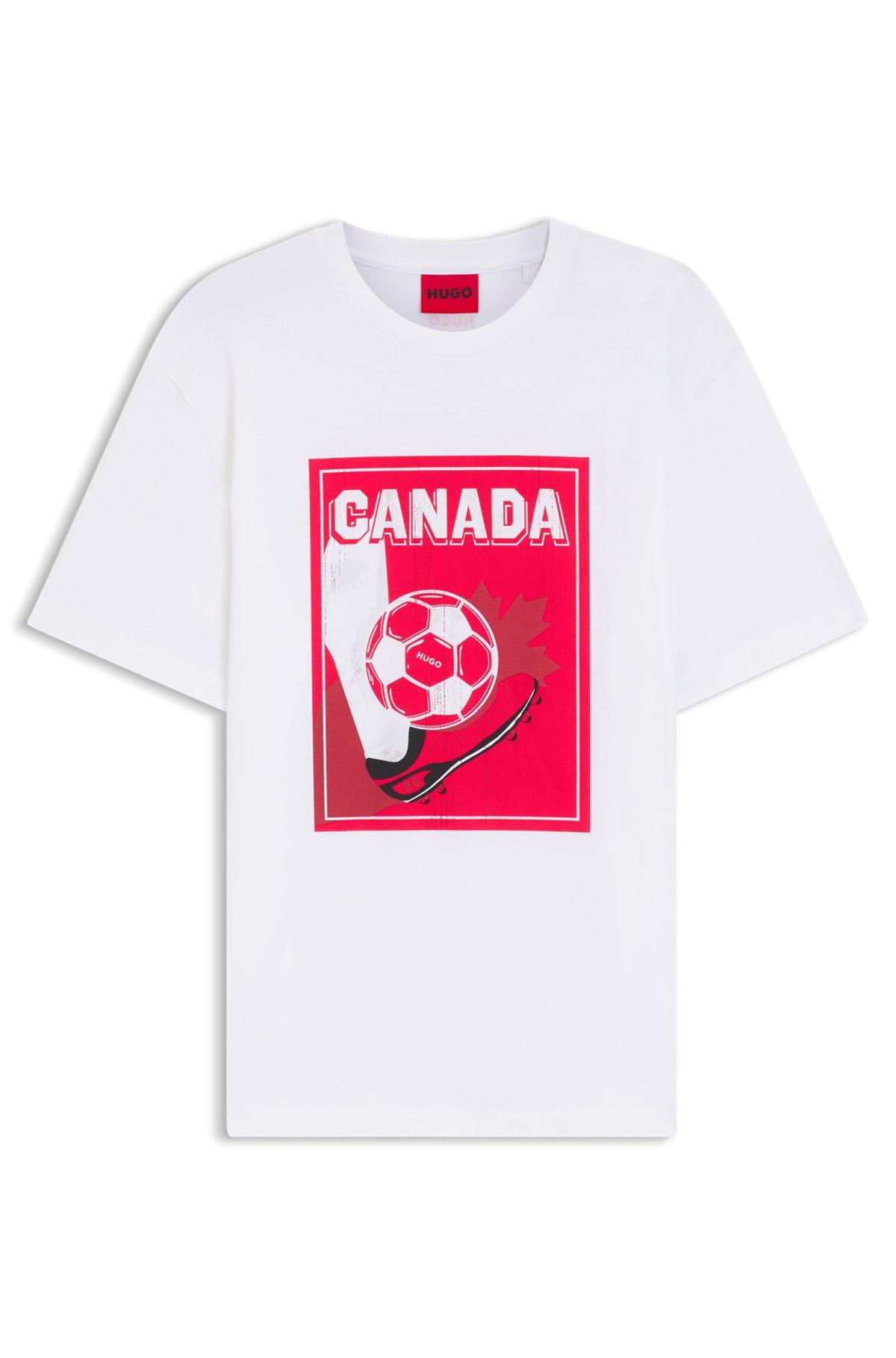Relaxed-fit T-shirt in cotton with soccer artwork Product Image
