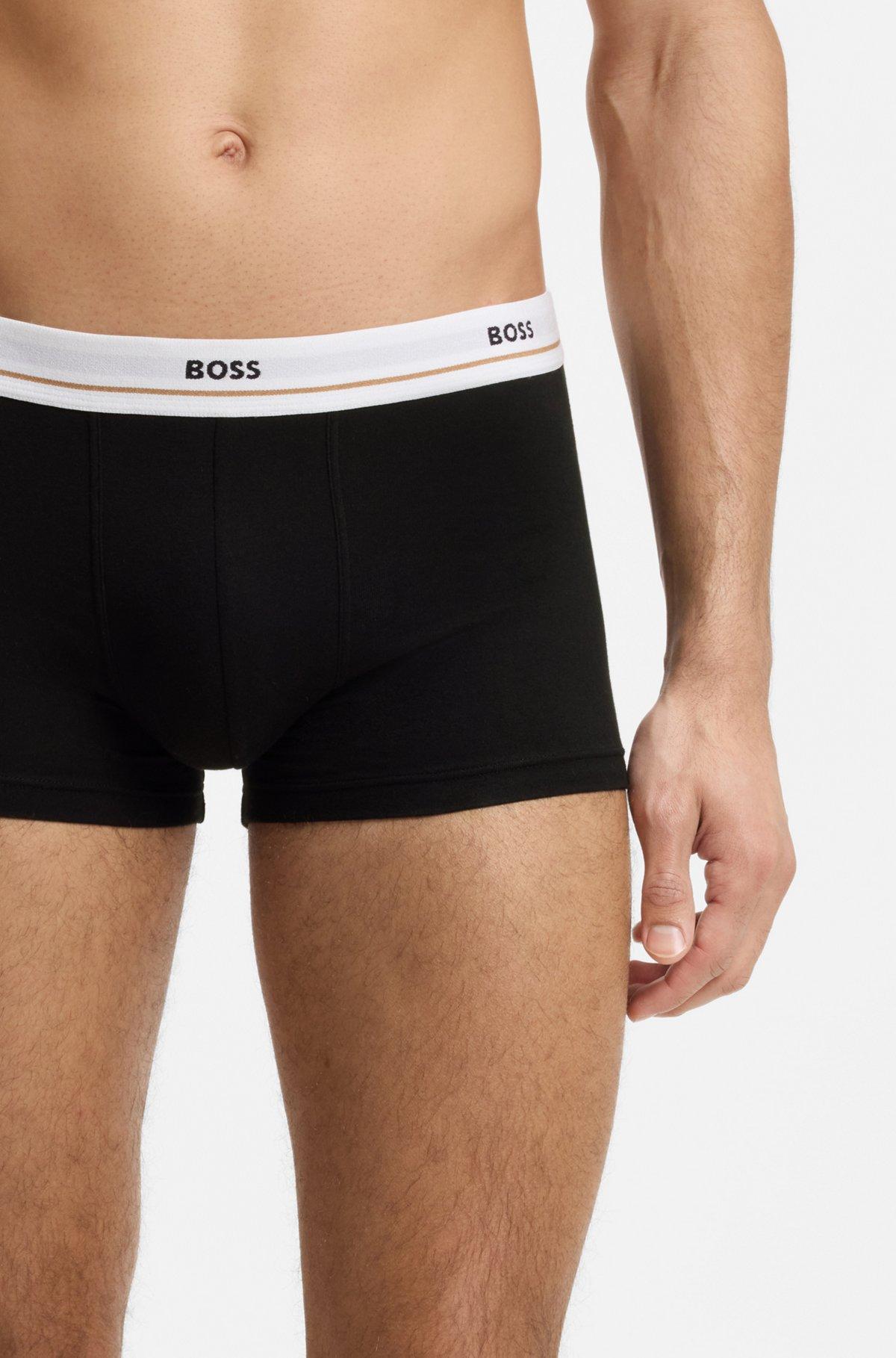 Five-pack of stretch-cotton trunks with logo waistbands Product Image