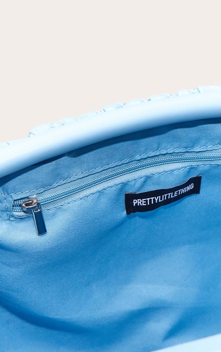Powder Blue Soft PU Weave Clutch Bag Product Image