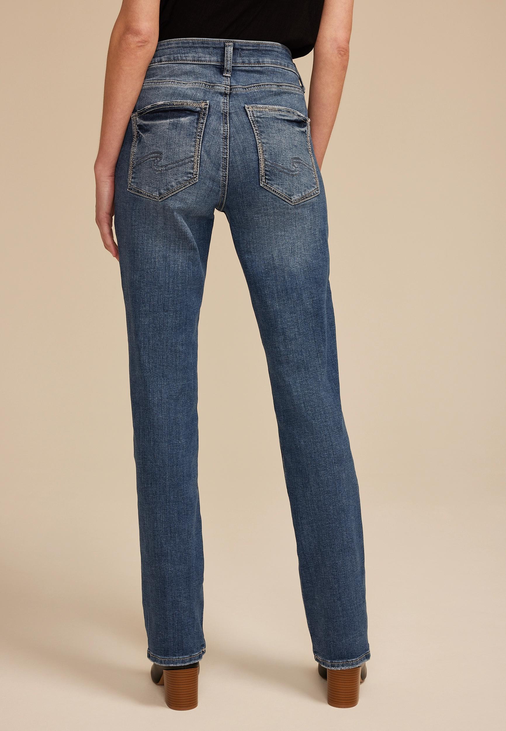 Silver Jeans Co.® Avery Curvy High Rise Border Stitch Slim Boot Jean Product Image