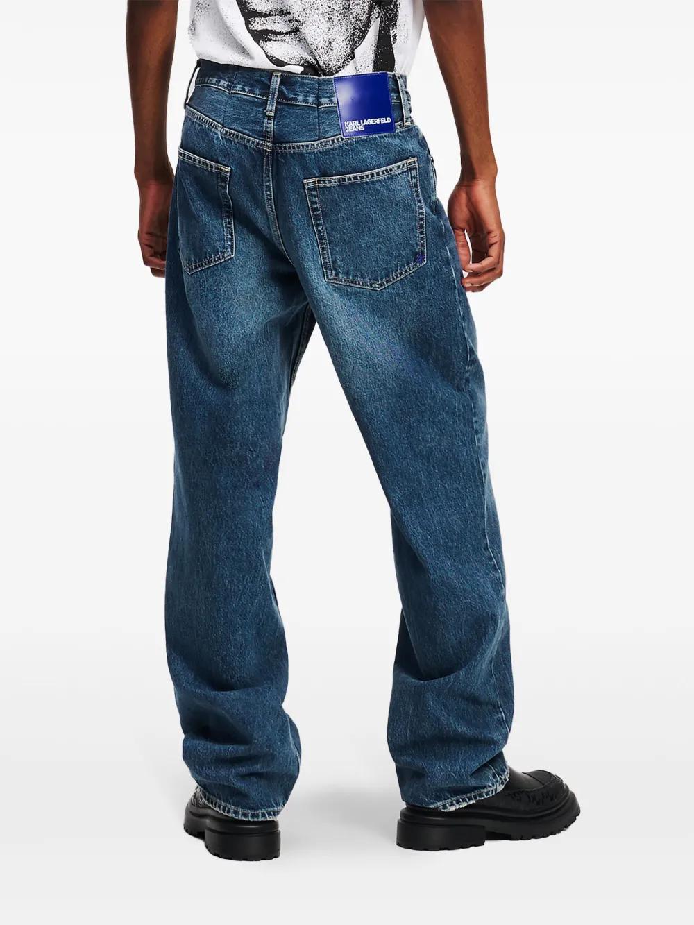 logo-patch straight jeans  Product Image