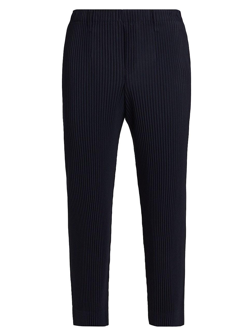 Mens Basic Straight-Fit Pleated Pants Product Image