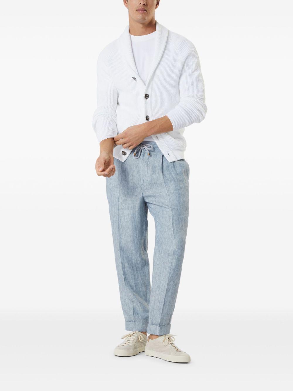 pleated linen trousers Product Image