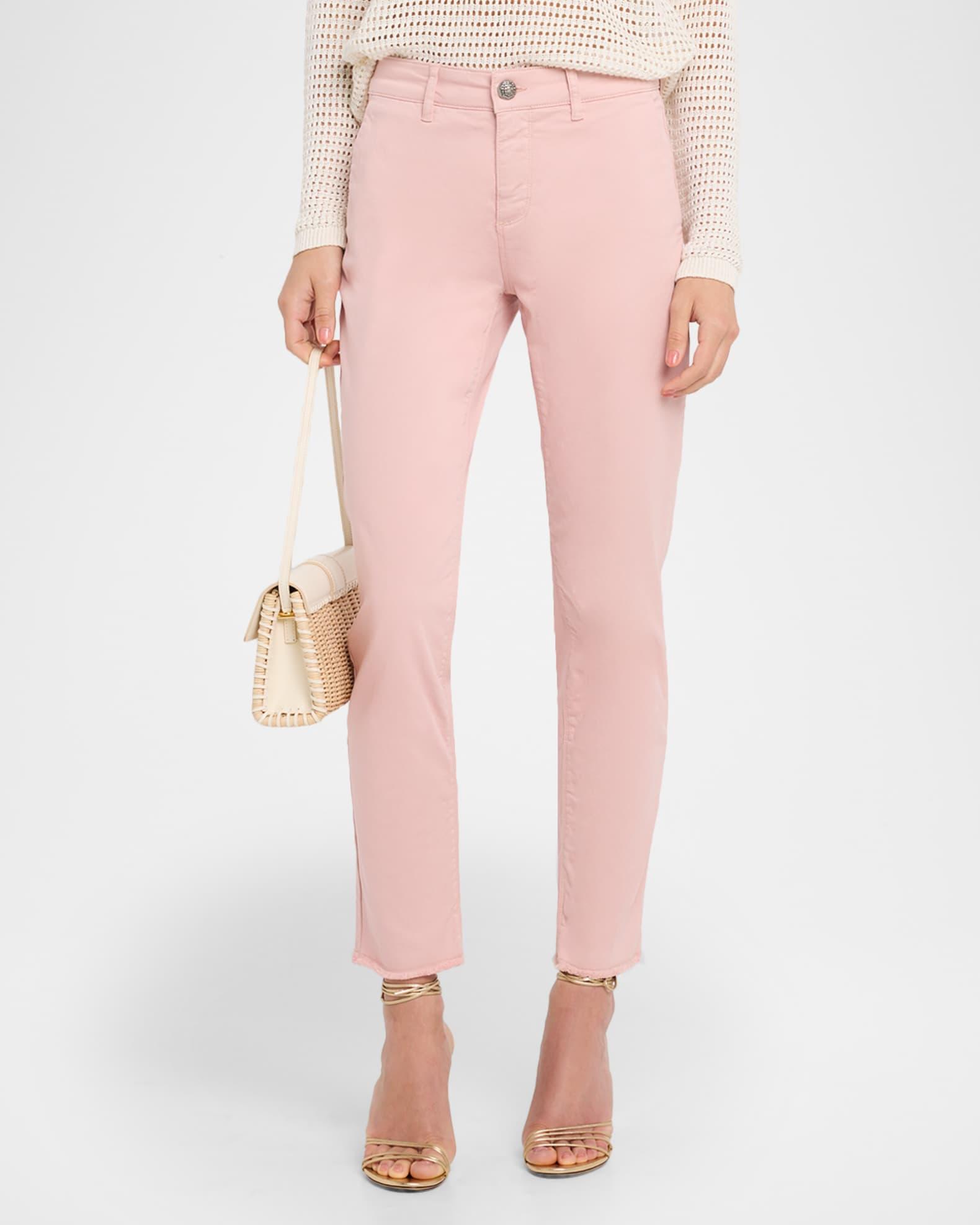 Cathy Cropped Slim Stretch Cotton Pants Product Image