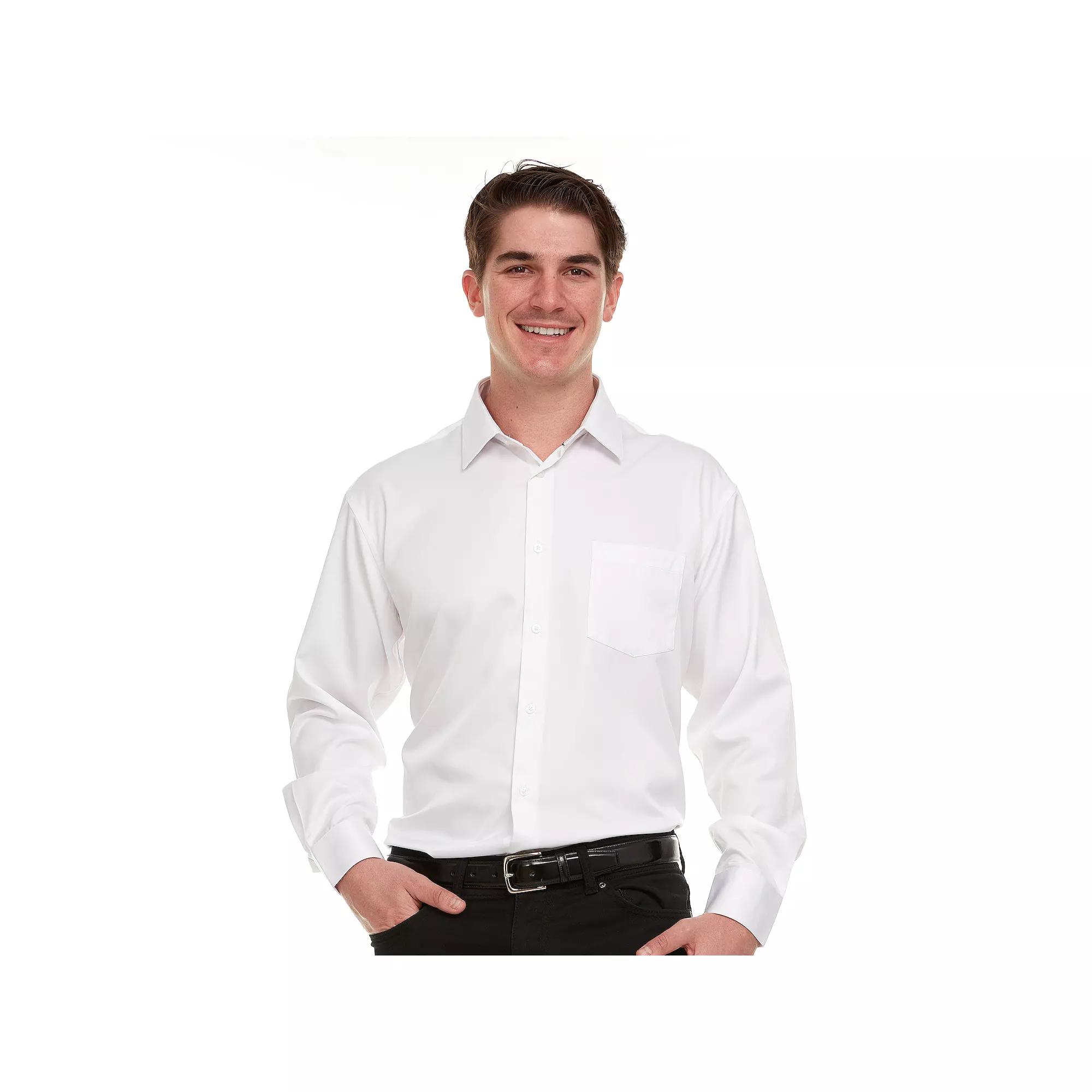 Men's Geoffrey Beene Regular-Fit Sateen Stretch Dress Shirt,  Product Image