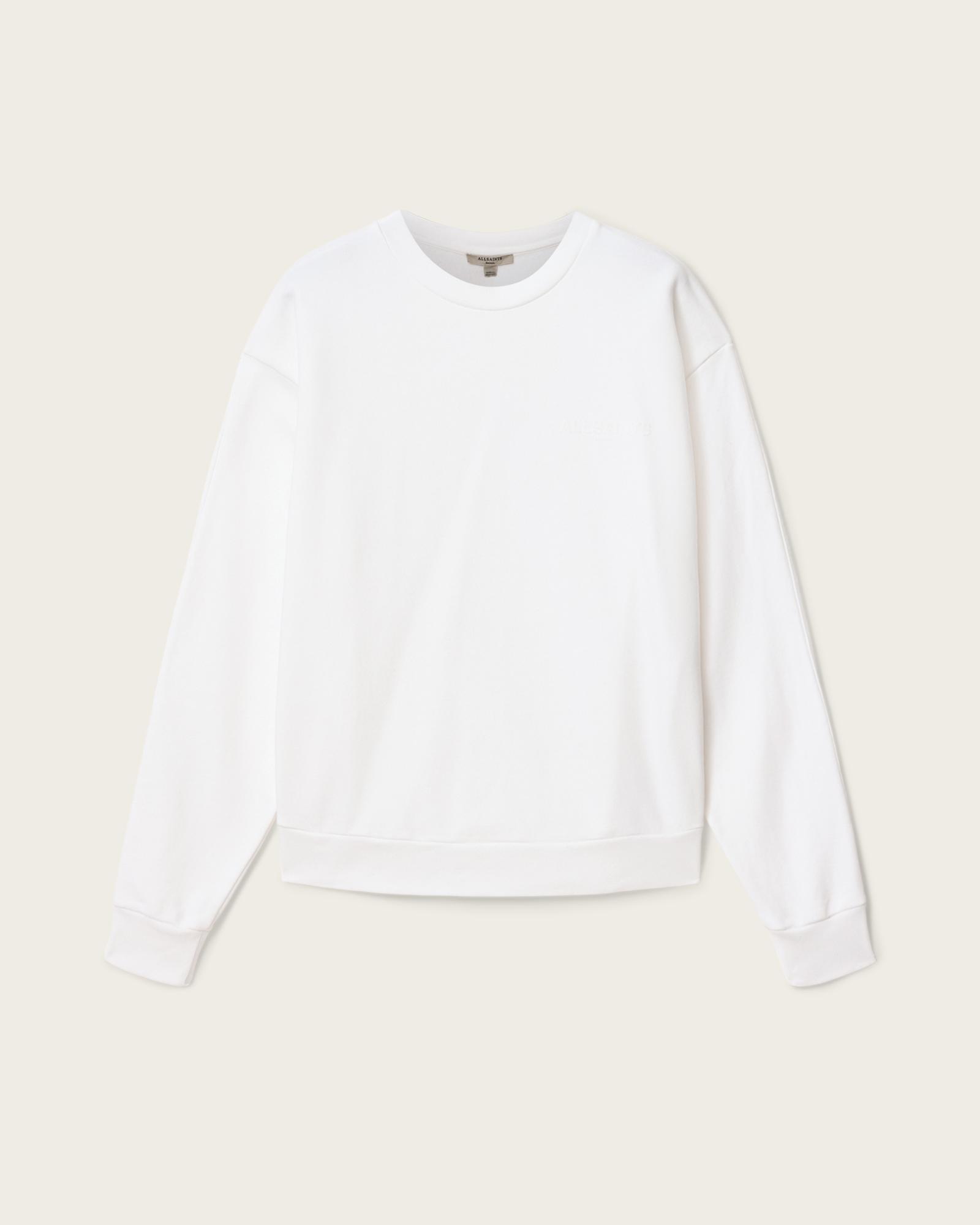 Mabel Etta Oversized Sweatshirt Optic White | ALLSAINTS US Product Image