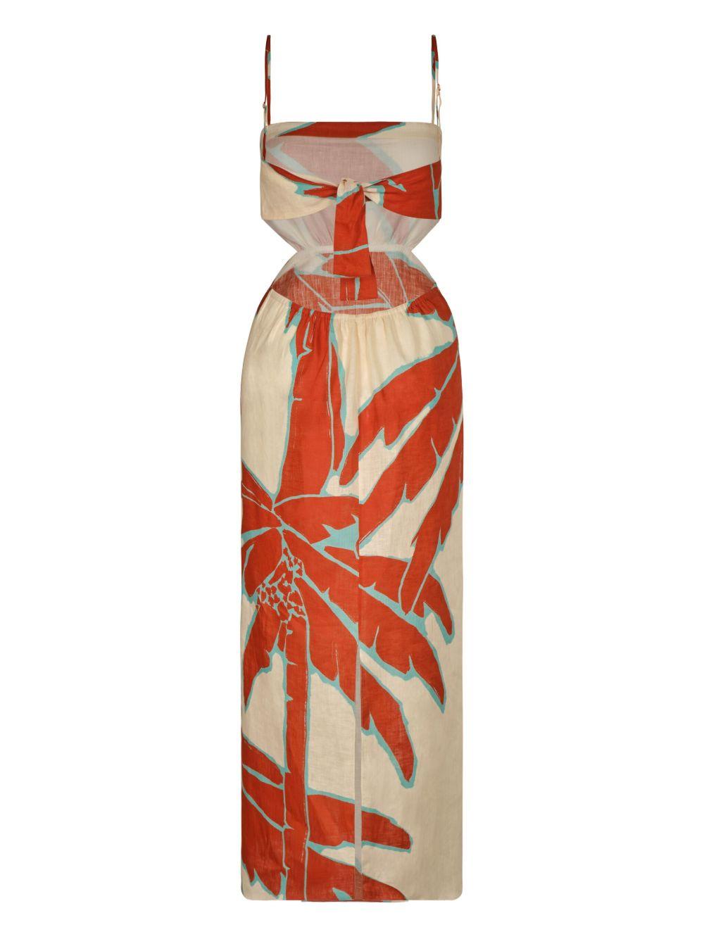 Palms linen maxi dress Product Image