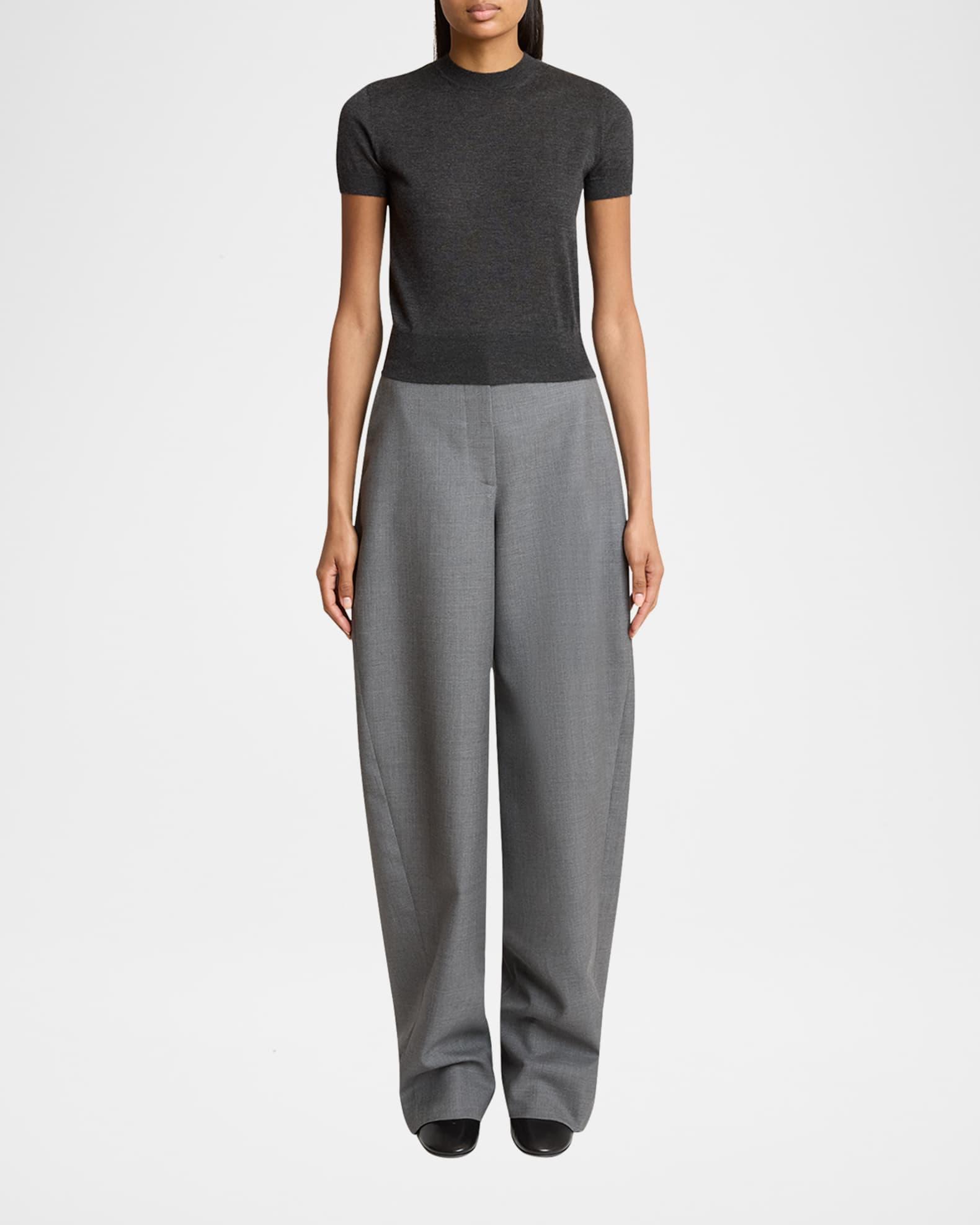 Cashmere Short-Sleeve Crewneck Sweater Product Image