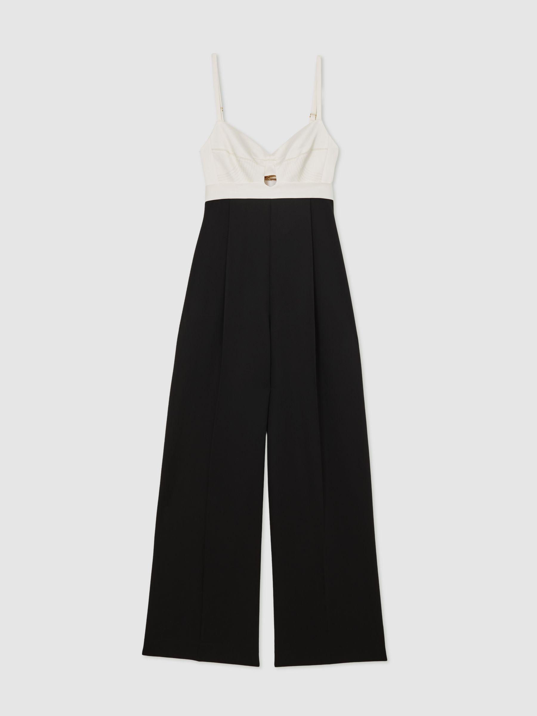 Atelier Colourblock Wide-Leg Jumpsuit in Black Product Image