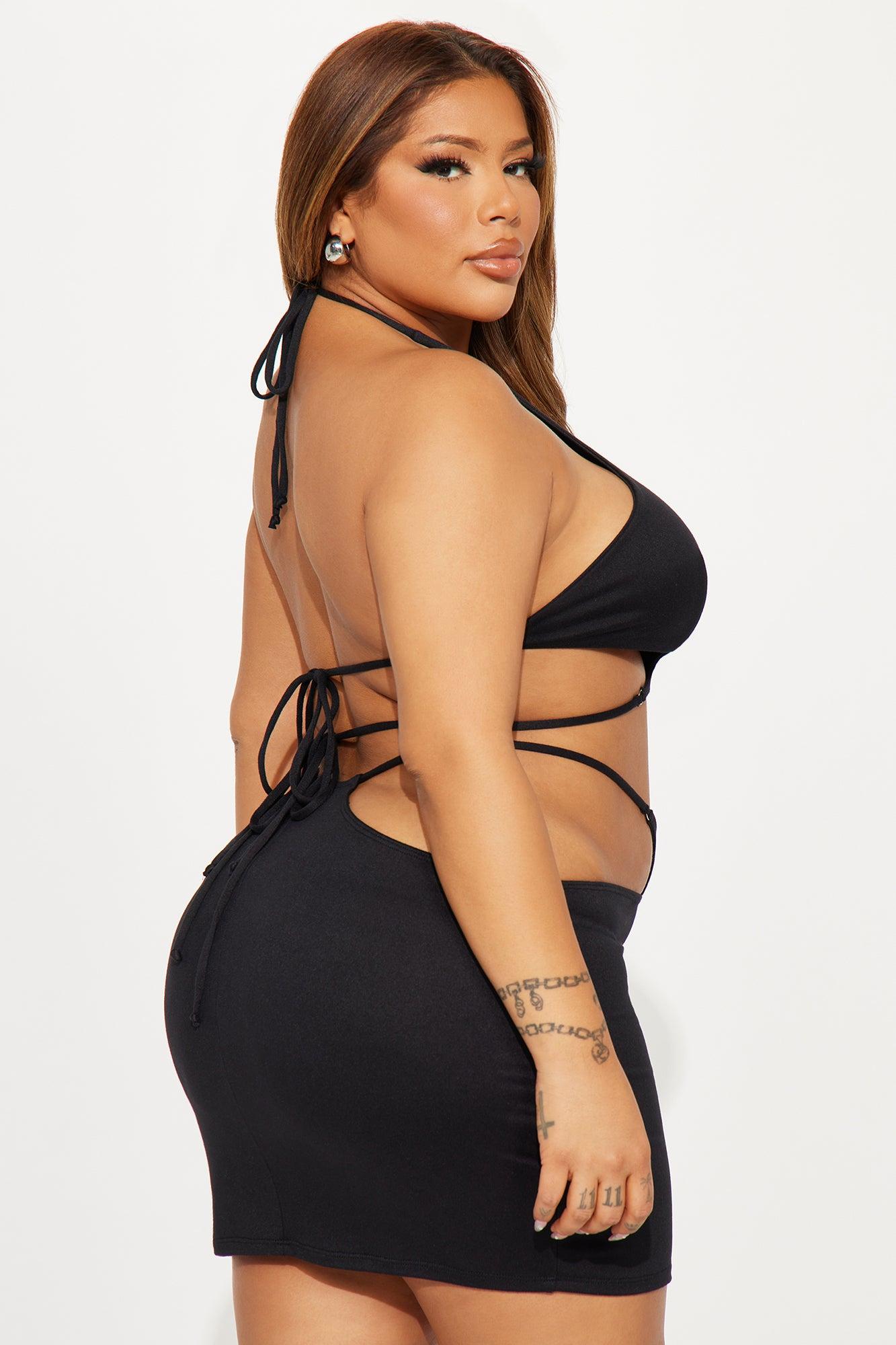 Problem Maker Skirt Set - Black Product Image